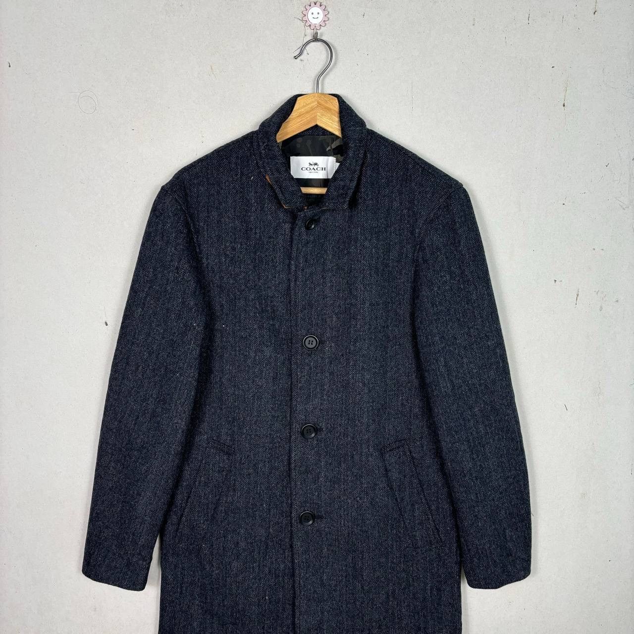 Coach COACH Wool Herringbone Overcoat Leather Elbow Patches Small Size US S / EU 44-46 / 1 - 3 Thumbnail