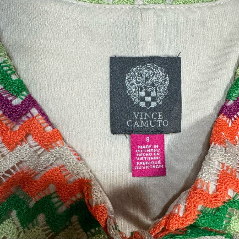 Vince Camuto NWT New $128 Vince Camuto Zigzag Stripe Sleeveless Knit Dre Size M / US 6-8 / IT 42-44 - 6 Thumbnail