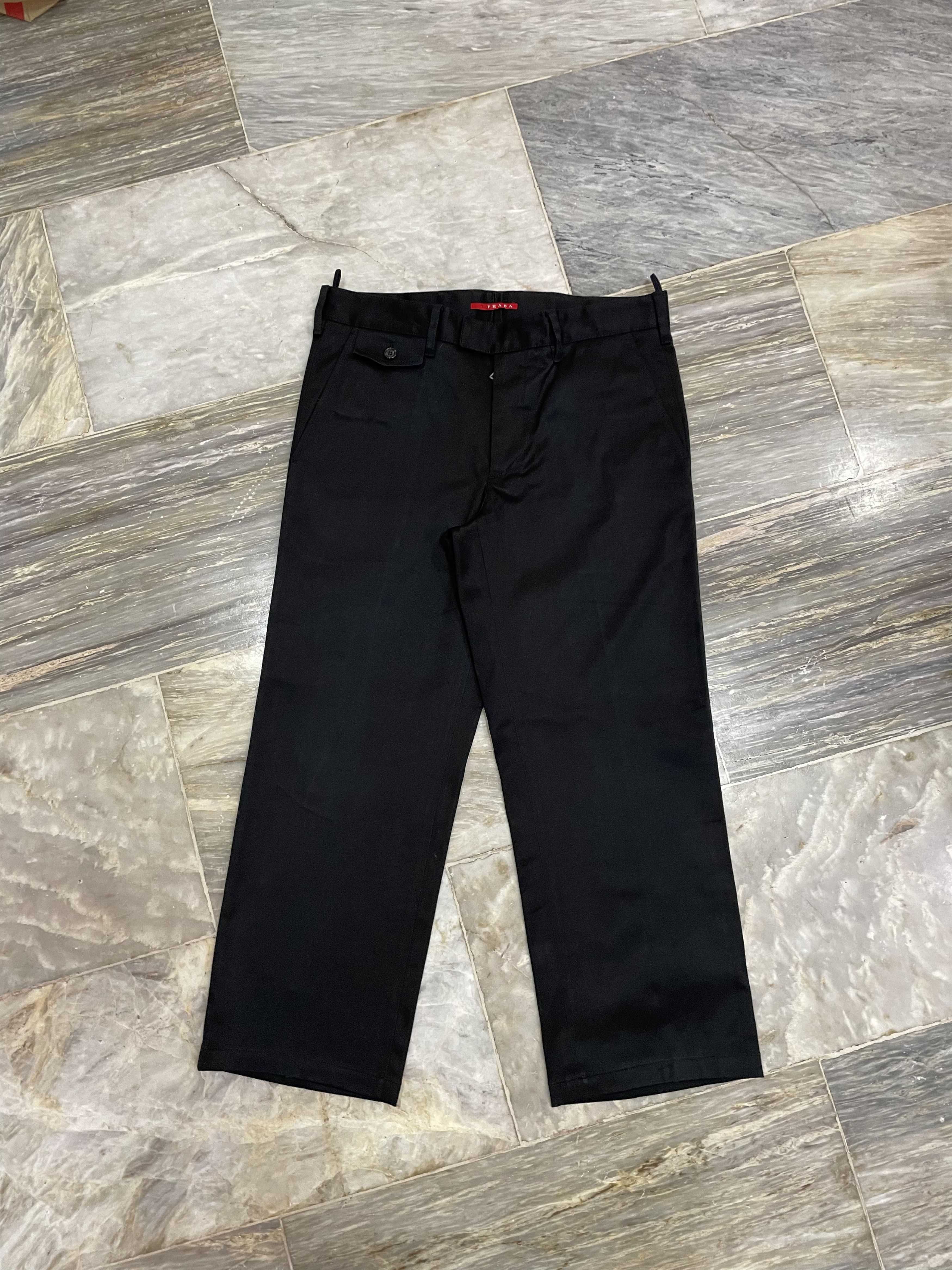 Prada Vintage Prada Black Chino Pants - Black Tab Size US 32 / EU 48 - 1 Thumbnail
