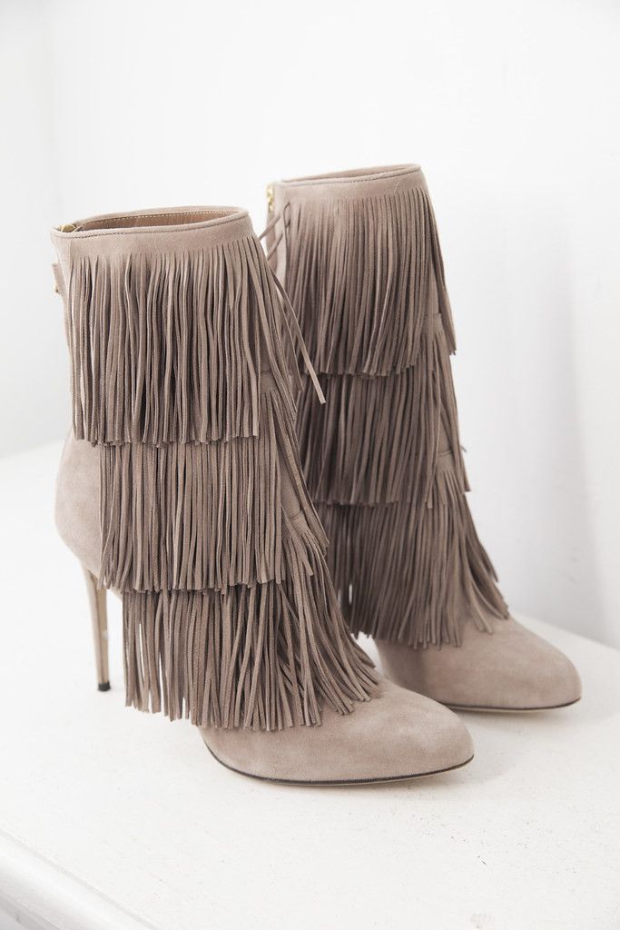 Paul Andrew Taos suede fringe boots Size US 8.5 / IT 38.5 - 3 Thumbnail