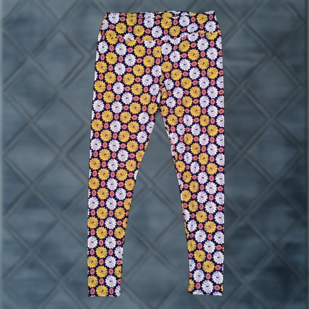 Vintage LuLaRoe Tall & Curvy Leggings Floral Blue Jogger Elastic Waist Women 32 Inseam 27" TS Casual Vintage? Size 24" / US 00 / IT 34 - 1 Thumbnail