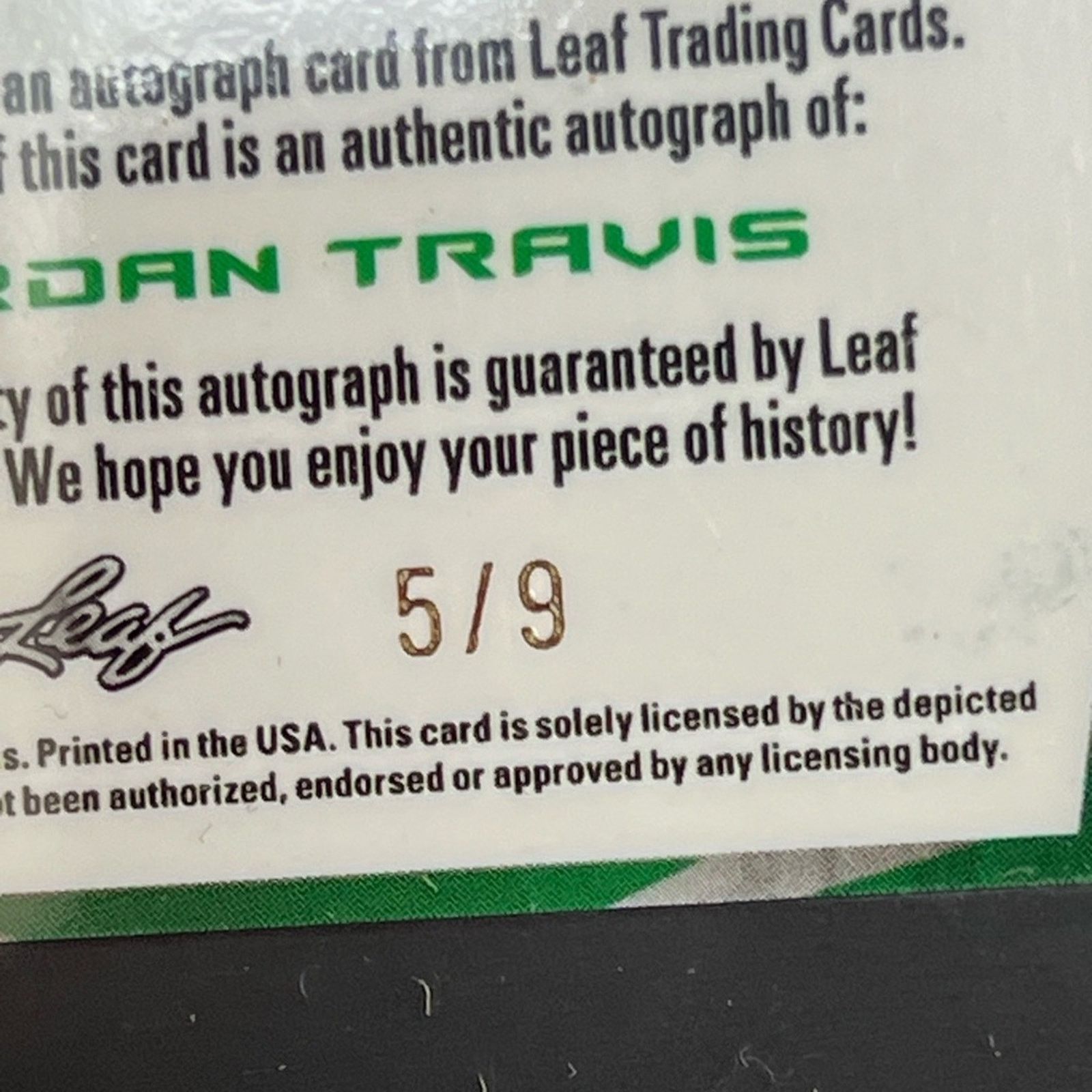 Other 2023 Leaf Eclectic Valiant Red Prismatic 5/9 Jordan Travis Size ONE SIZE - 3 Thumbnail