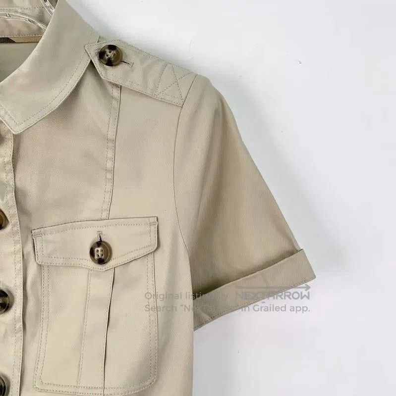 Burberry Burberry Khaki Cotton Dress for Women. Size S / US 4 / IT 40 - 3 Thumbnail