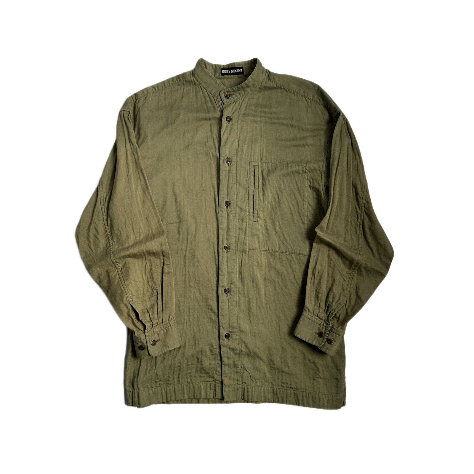 Issey Miyake Issey Miyake Band Collar Button Up Shirt Size US M / EU 48-50 / 2 - 1 Thumbnail