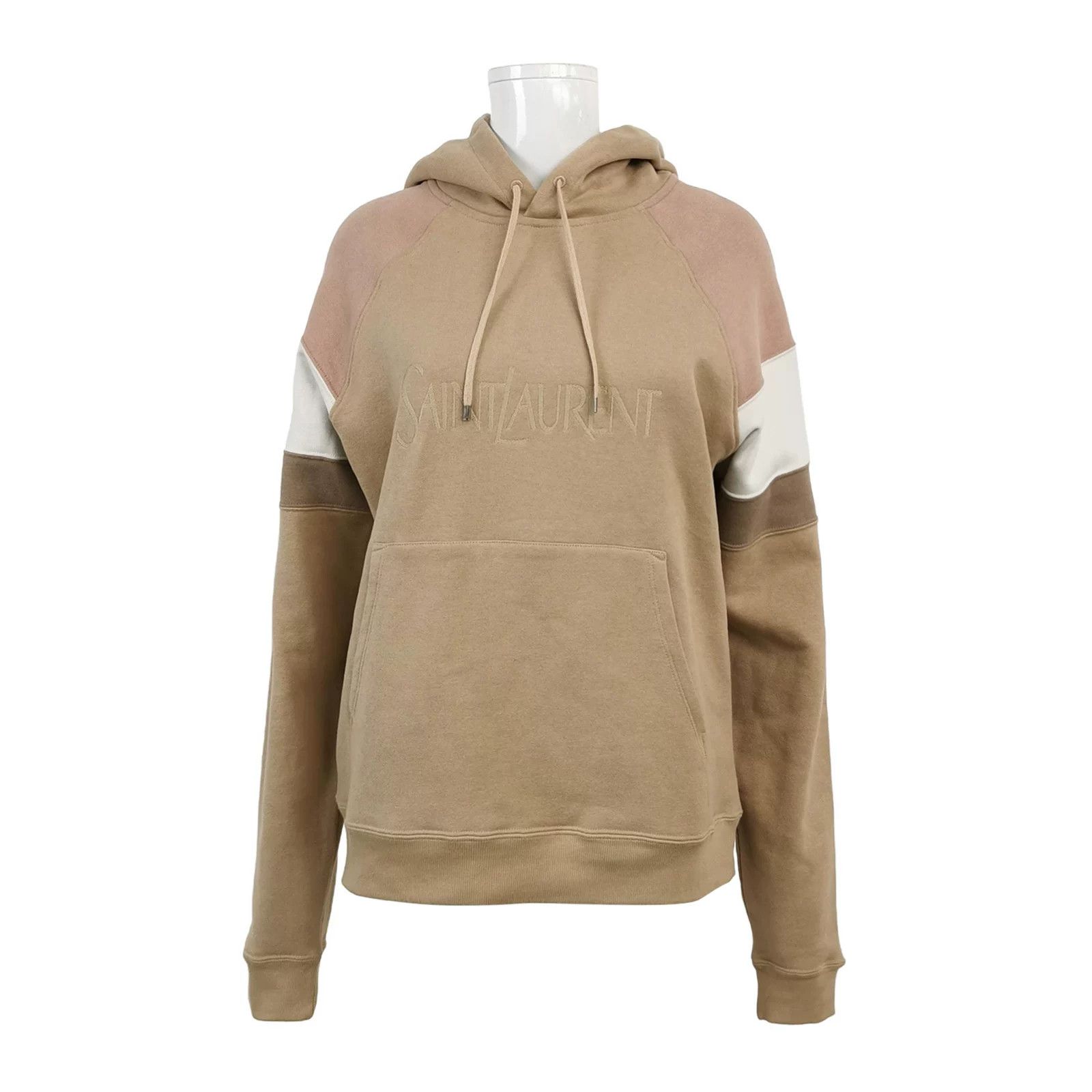 Saint Laurent Paris Saint Laurent Beige Logo Hoodie XL Size US XL / EU 56 / 4 - 1 Thumbnail