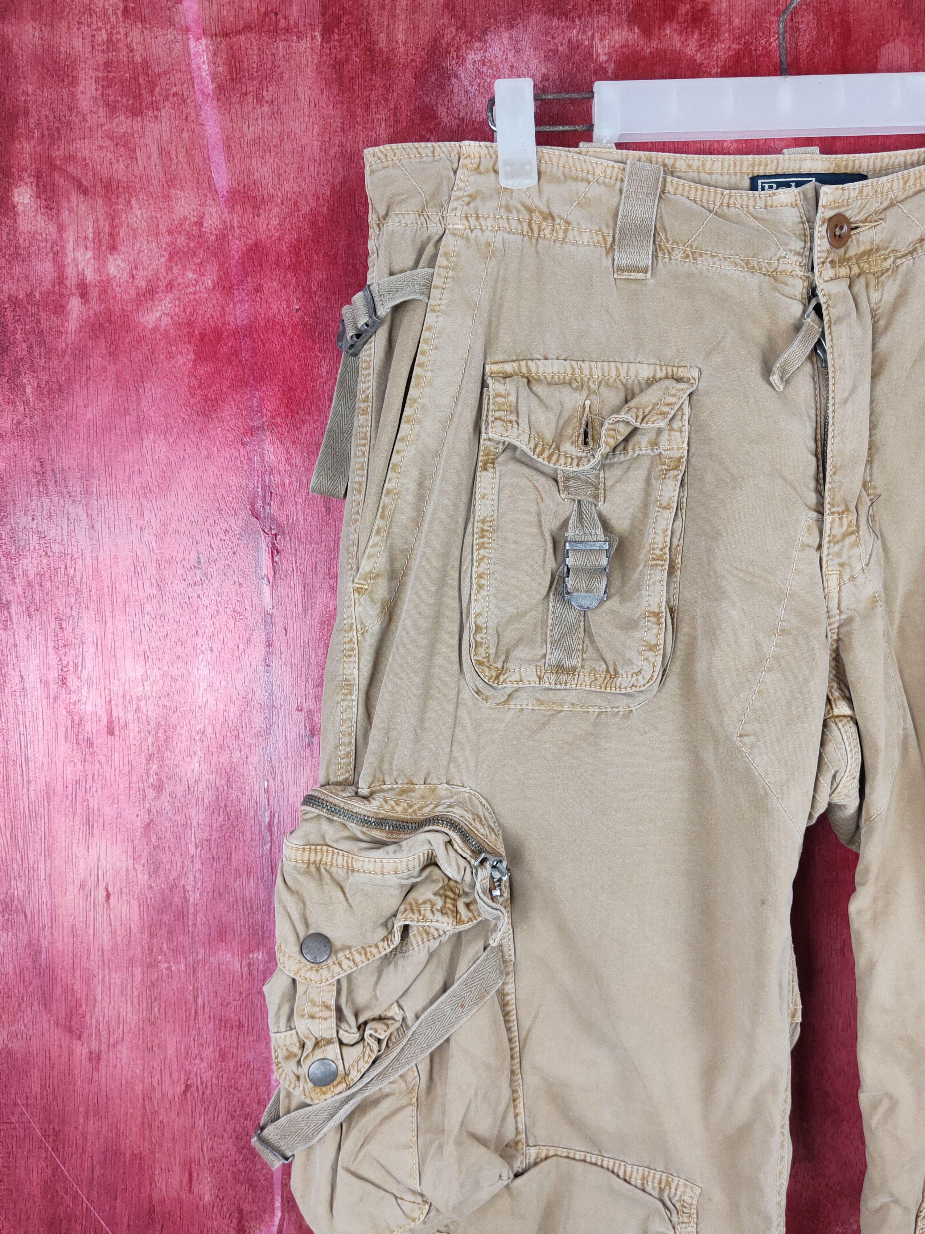 Polo Ralph Lauren Polo Ralph Lauren Brown Multipocket Cargo Pants #S1243 DLL Size US 36 / EU 52 - 3 Thumbnail
