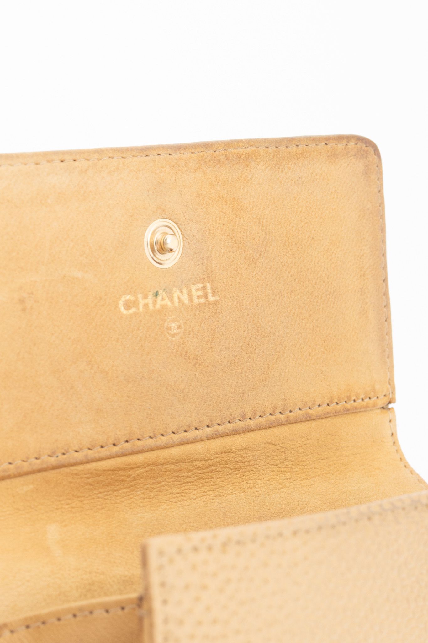 Chanel Chanel Tan Caviar Leather CC Card Holder Size ONE SIZE - 6 Thumbnail