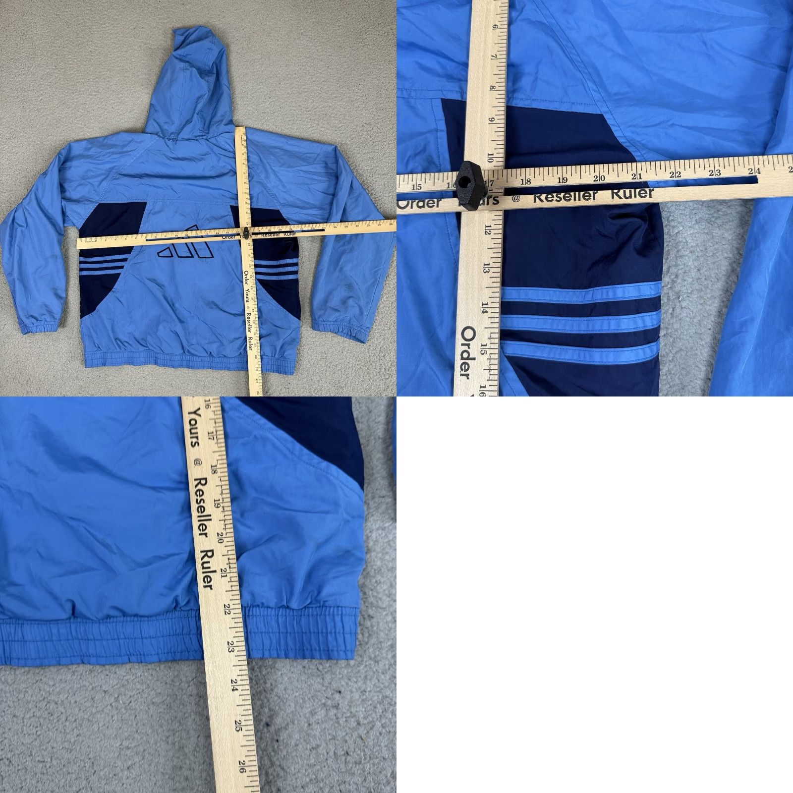 Adidas VINTAGE adidas Jacket Mens M Blue Trefoil Embroidered Windbreaker Zip 00s Soccer Sports Full Zip Lined All Seasons Narrow to Windbreaker Size US M / EU 48-50 / 2 - 9 Thumbnail