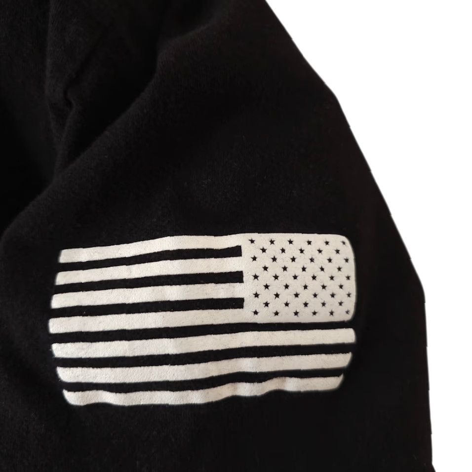 Vintage ODM Defense T Shirt Mens Size Large Black 2nd Amendment American Flag Shirt Mens L Black 2nd Amendment Flag Vintage: No Size US L / EU 52-54 / 3 - 6 Thumbnail