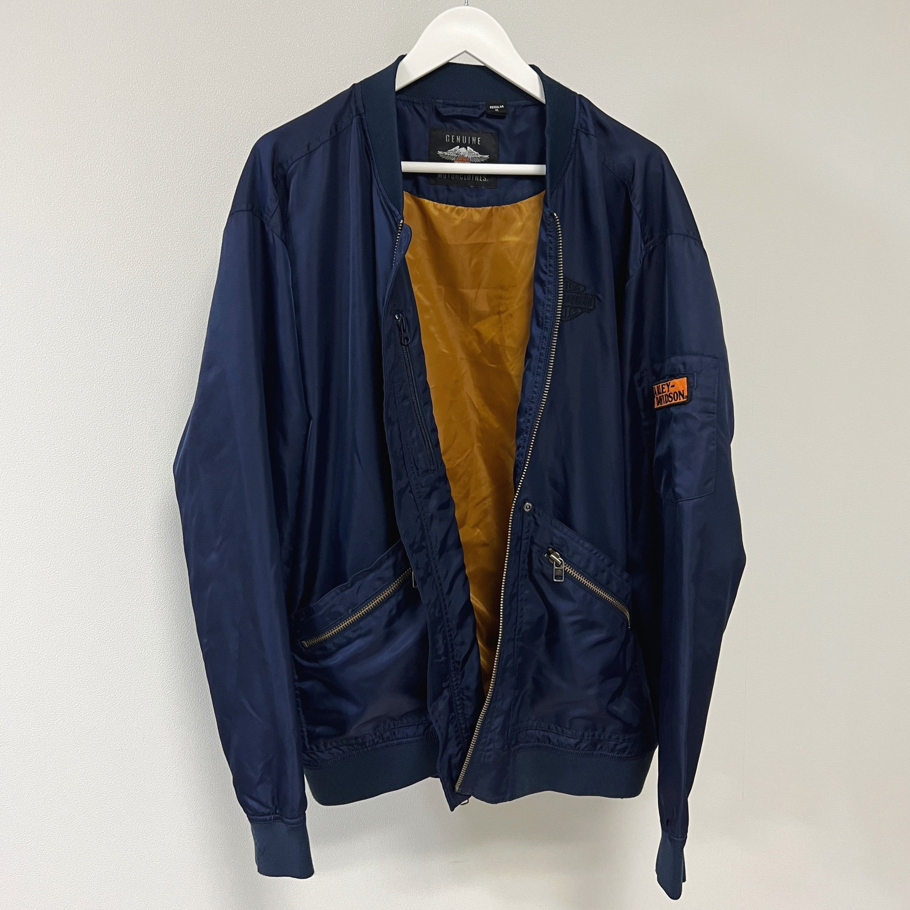 Harley Davidson Harley Davidson MA-1 Nylon Bomber Jacket Blue Size US XL / EU 56 / 4 - 3 Thumbnail