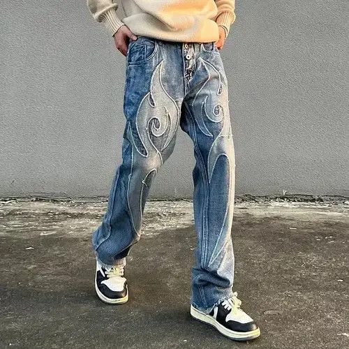 Other Embroidery Casual Denim Pants Men Size US 27 - 1 Thumbnail