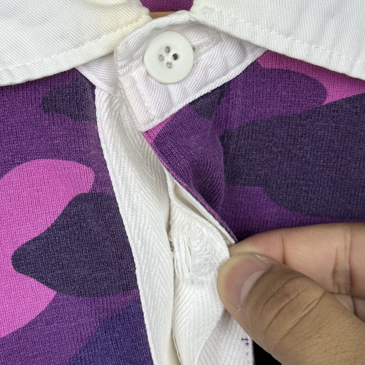 Bape A Bathing Ape Camo Polo Rugby Longsleeve Shirt Size US L / EU 52-54 / 3 - 4 Thumbnail