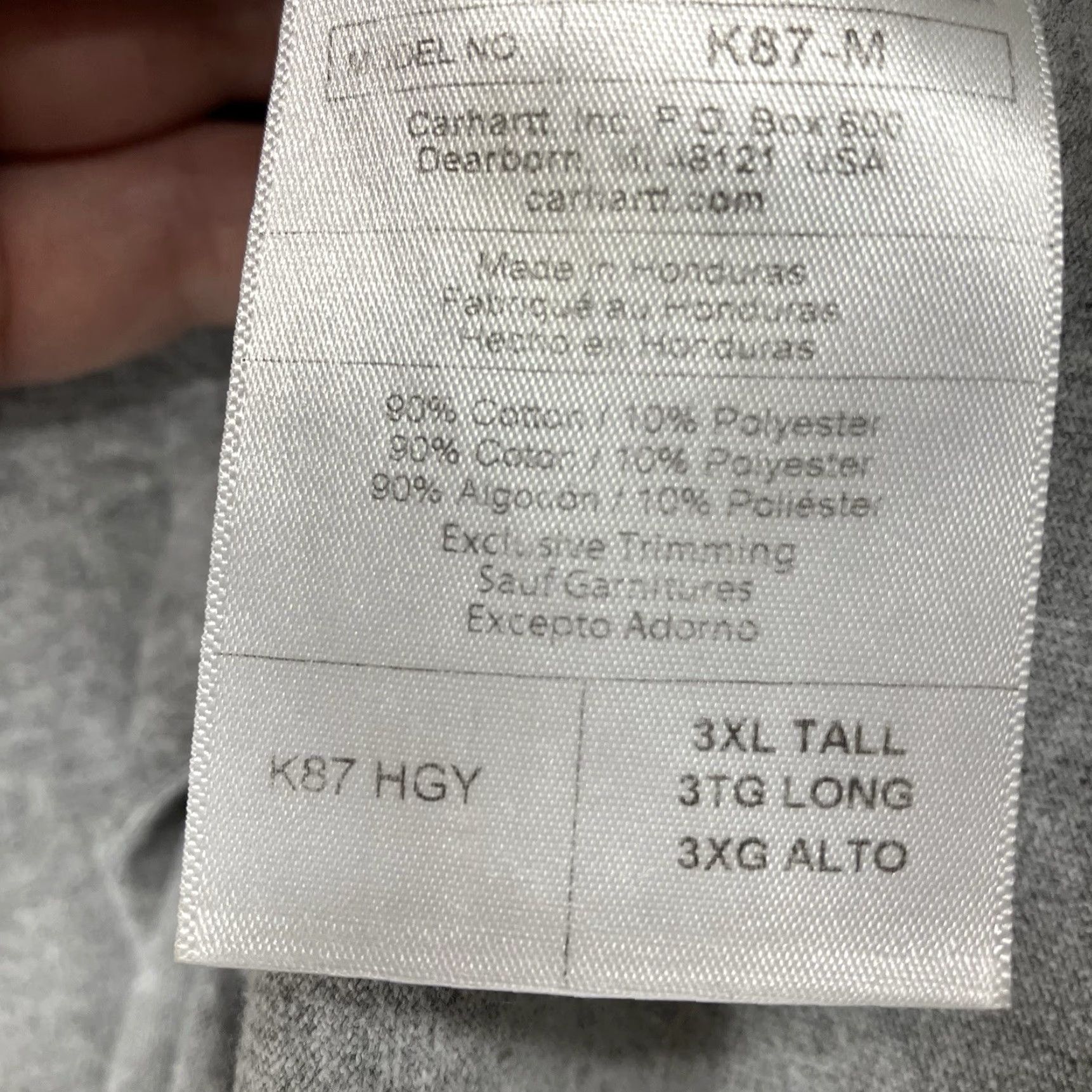 Carhartt Carhartt K87 Pocket Tee Shirt Logo Patch Gray Men’s 3XLT TALL Loose Fit Size US XXL / EU 58 / 5 - 7 Thumbnail
