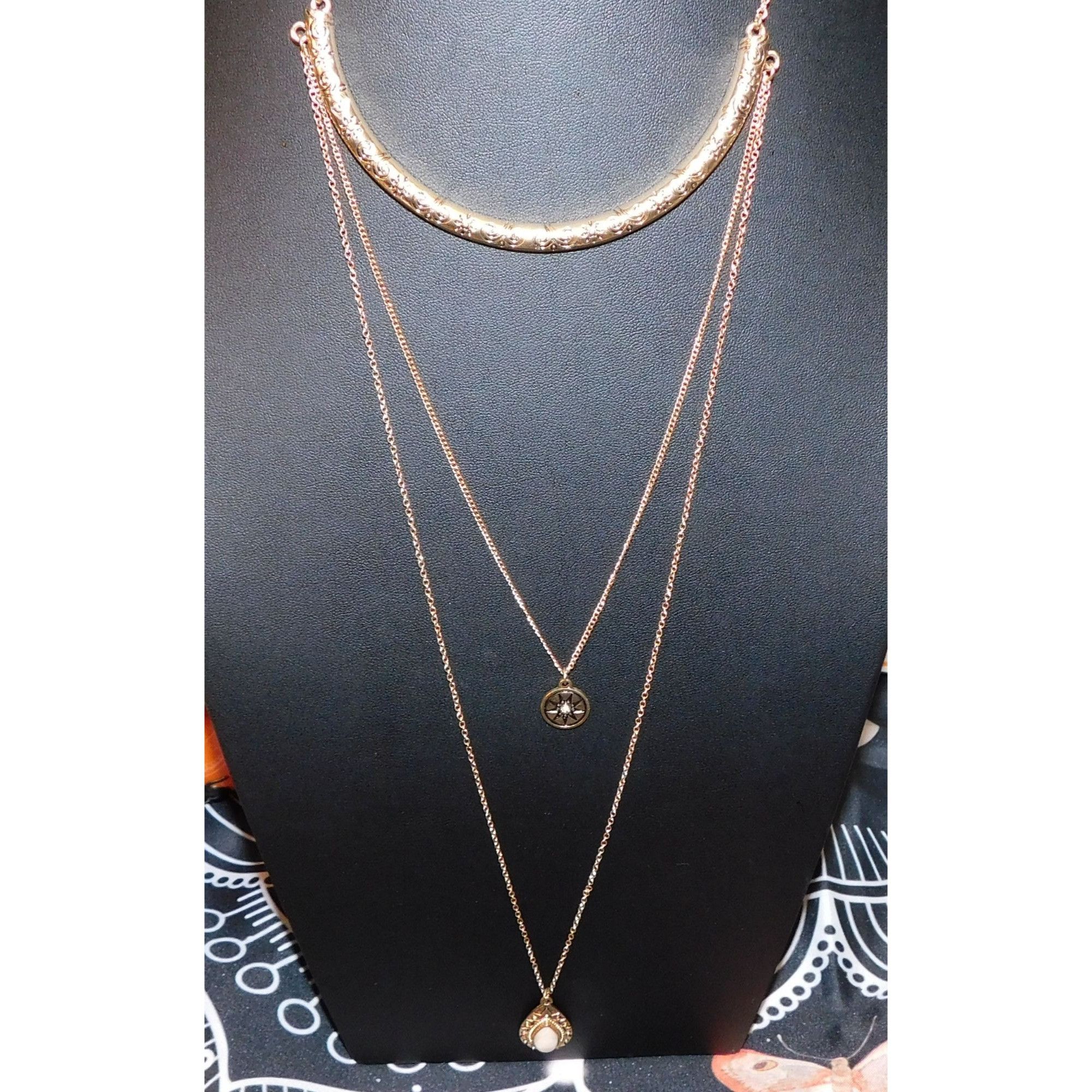 Other Celestial Goddess Gold Tone Multilayer Necklace Size ONE SIZE - 8 Thumbnail