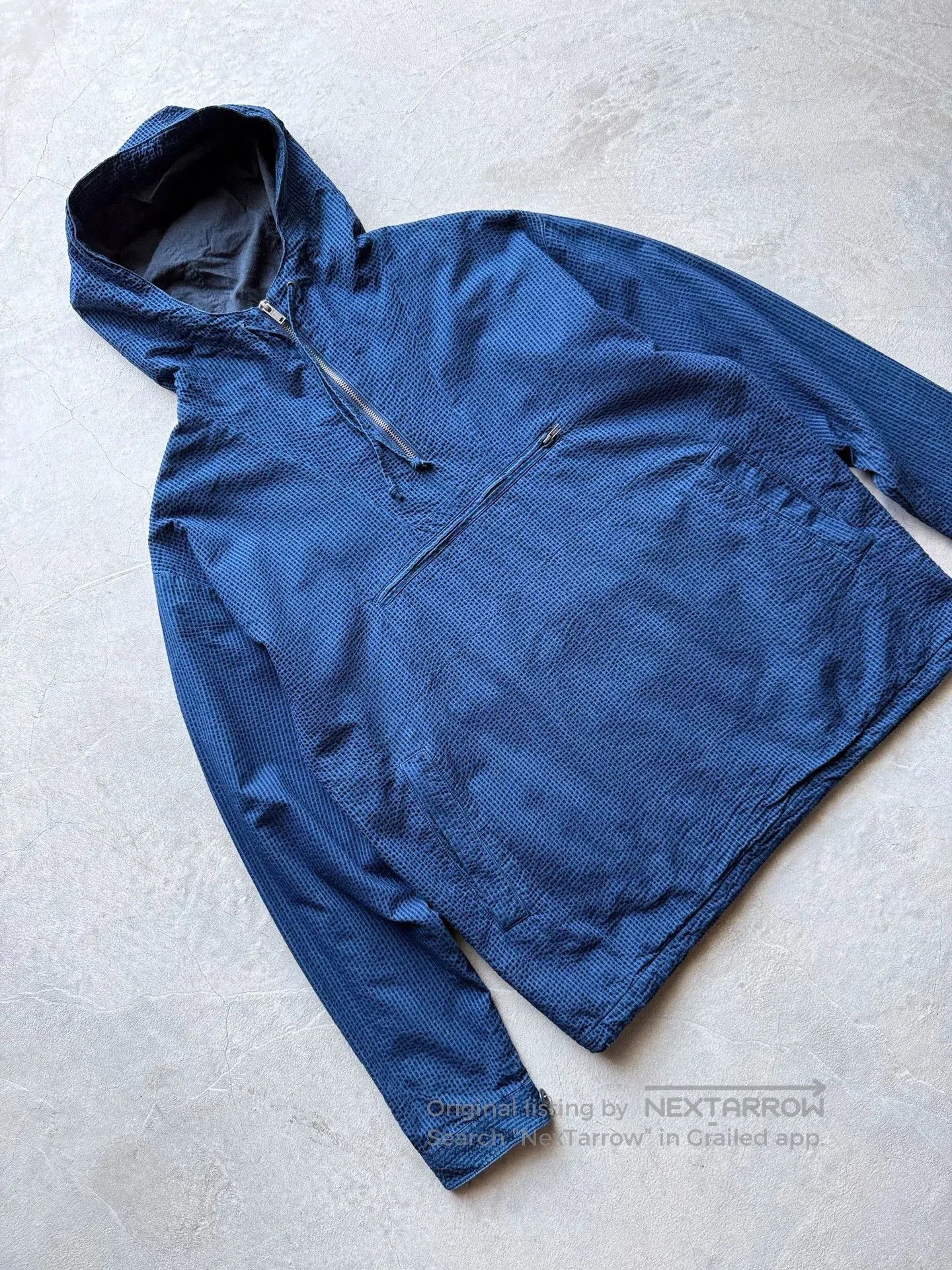 Vintage Vintage 90s J Crew Indigo Seersucker Anorak. Size US L / EU 52-54 / 3 - 3 Thumbnail