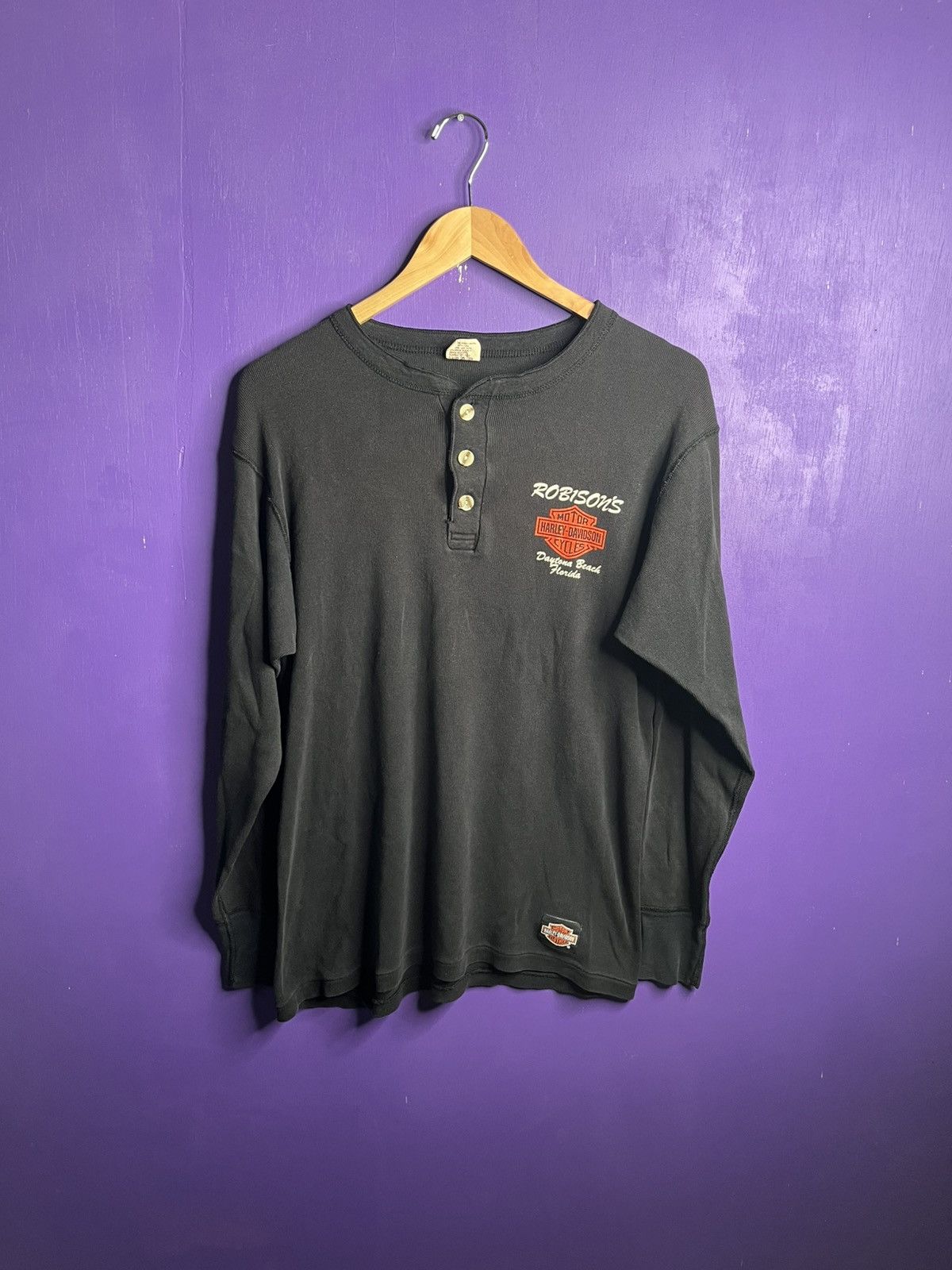 Harley Davidson × Vintage Vintage 80s Harley Davidson Robinsons undershirt Size US M / EU 48-50 / 2 - 1 Thumbnail