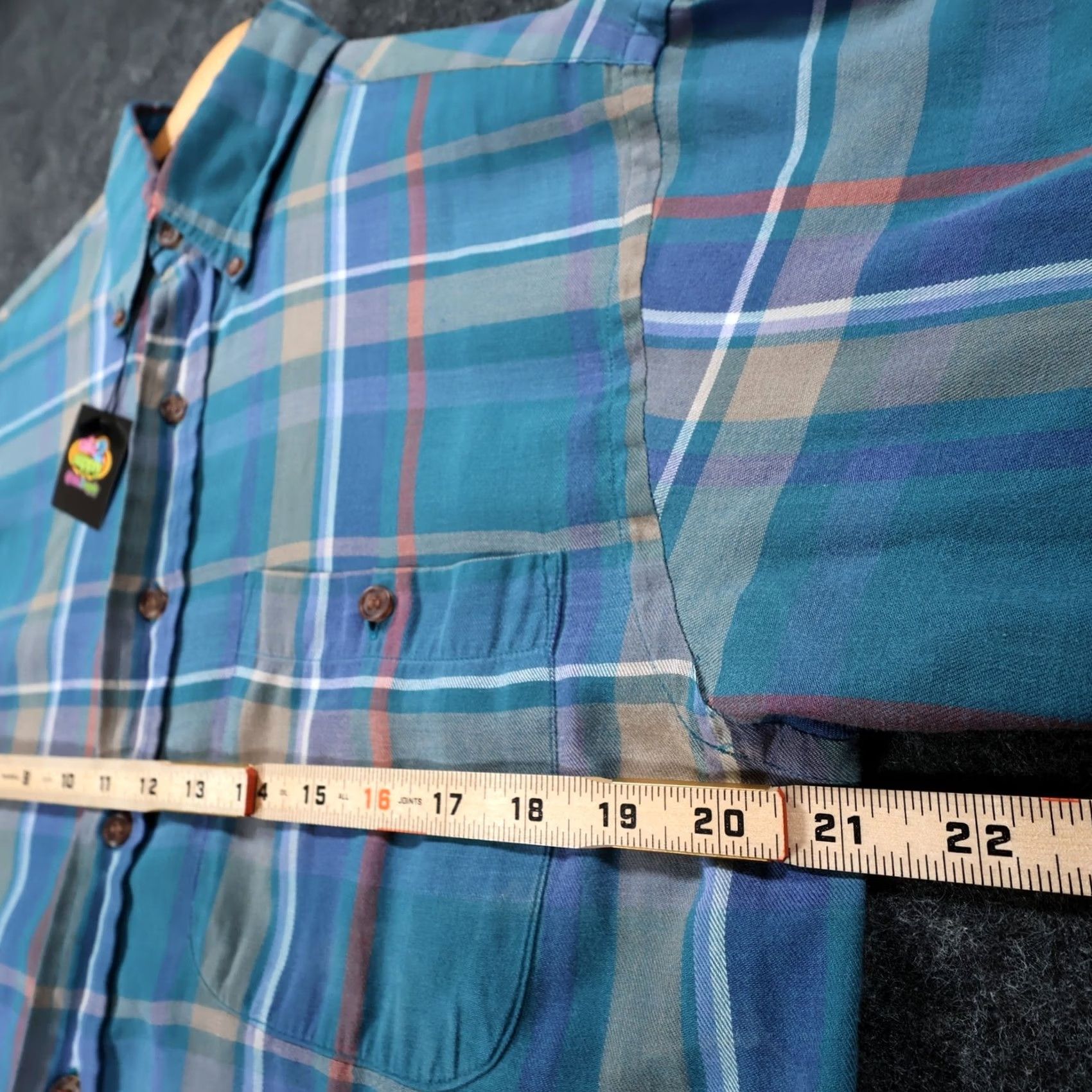 Arrow Dover by Arrow Shirt Mens Medium Teal Plaid Chevella Button Down Excellent Long Sleeve Size US M / EU 48-50 / 2 - 4 Thumbnail