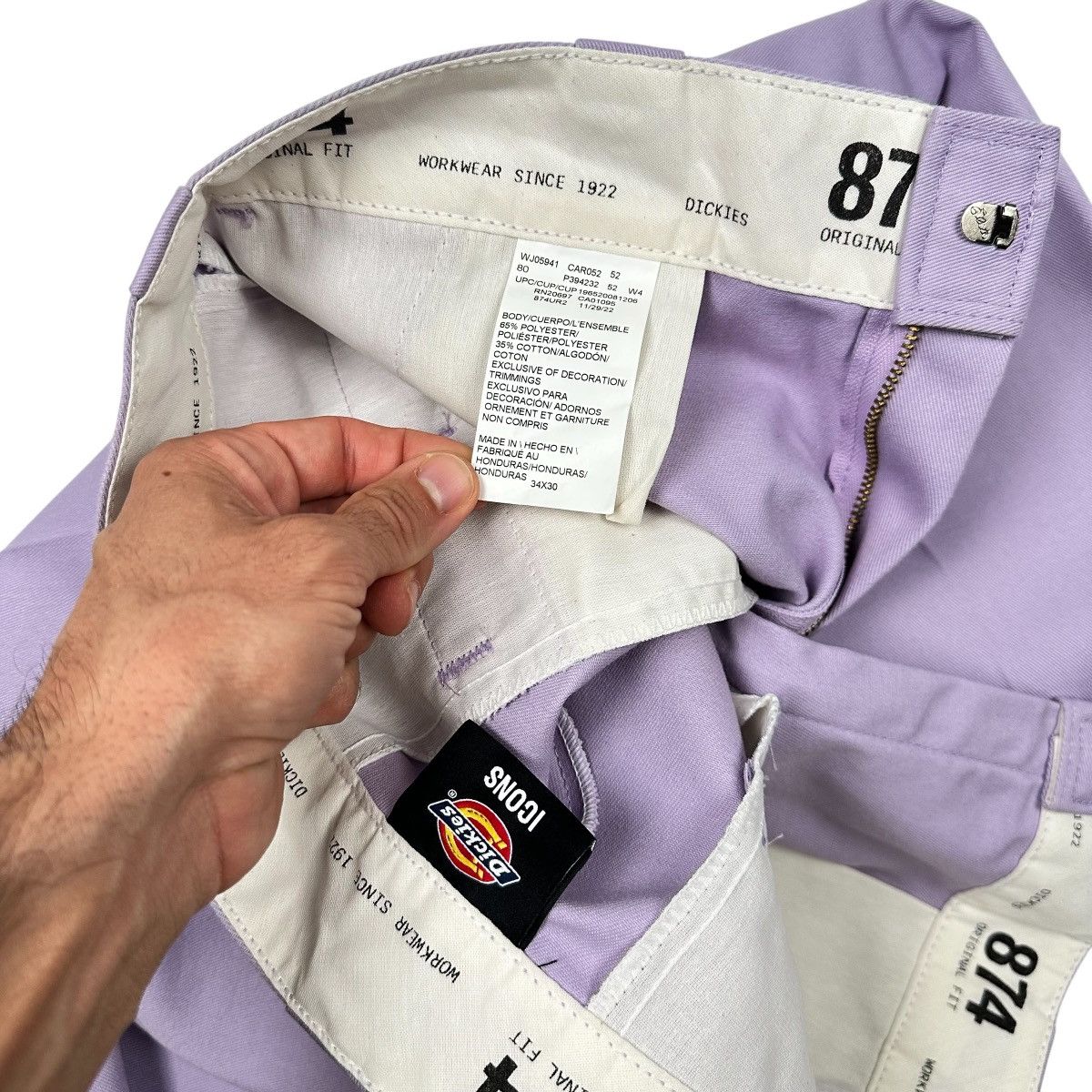 Dickies 874 Original Work Pants 34x30 Work Shirt Medium Set