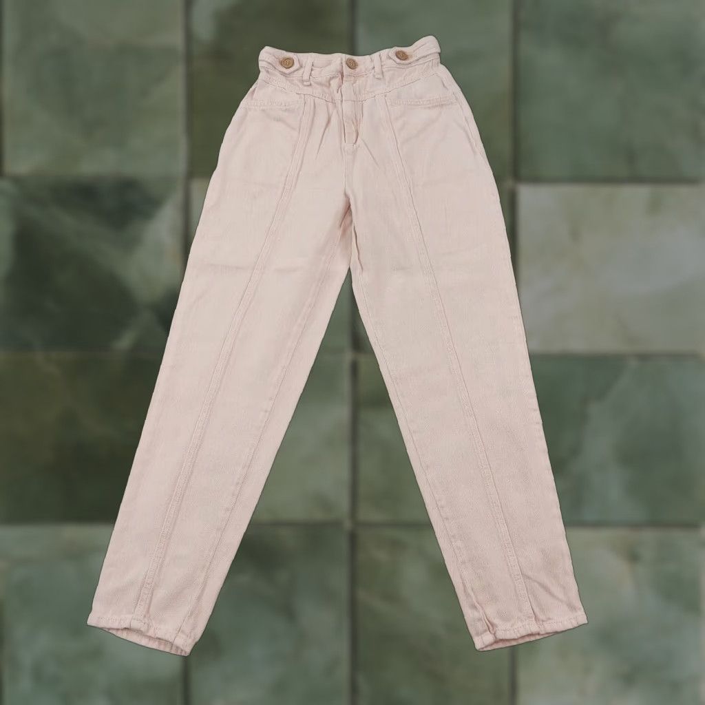 Vintage We The Free Women's Pink Skinny Leg Pants Size 27 Cotton Comfortable Casual Size 27" / US 4 / IT 40 - 1 Thumbnail
