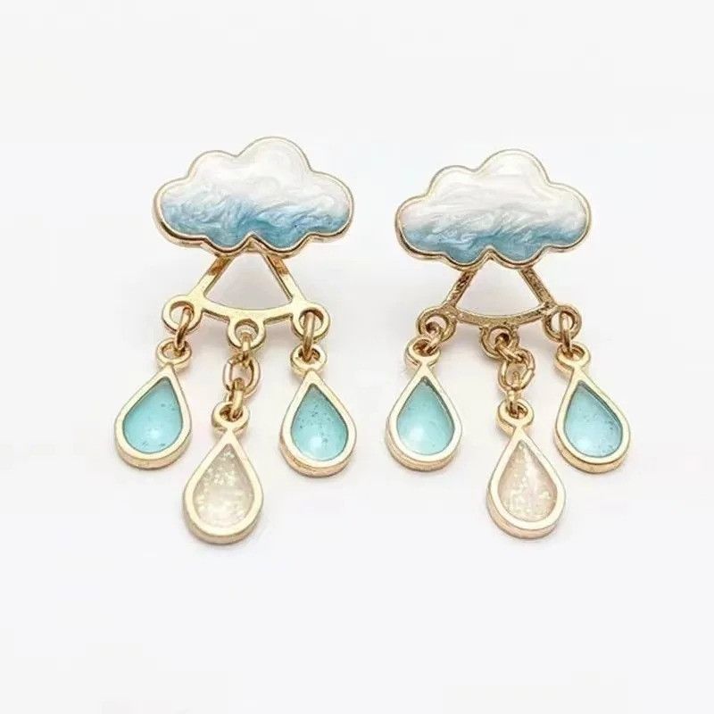 Other Cloud Rain Dangle Earrings Charming Ear Jewelry Gift Size ONE SIZE - 2 Thumbnail