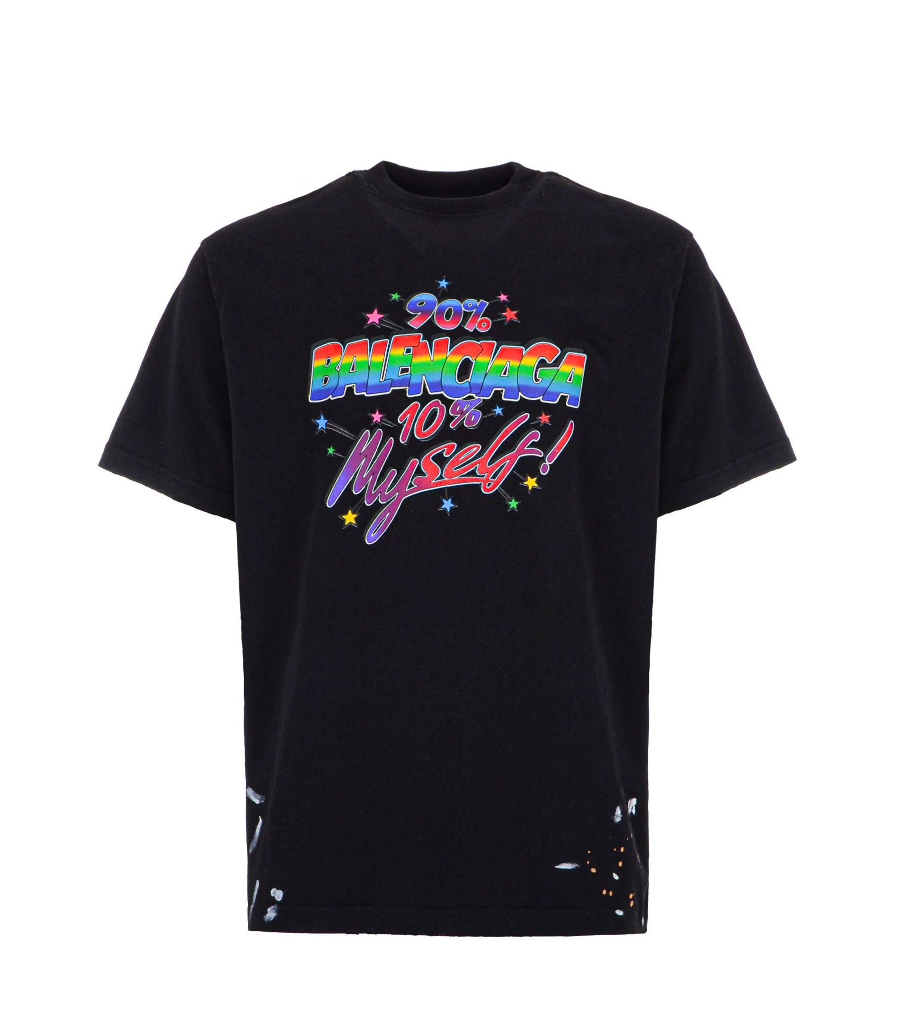 image of Balenciaga O1Mt1Gz0424 Large Fit T-Shirt In Black, Women's (Size Medium)