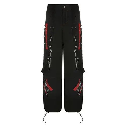 Designer Gothic Cargo Pants Size US 30 / EU 46 - 1 Thumbnail