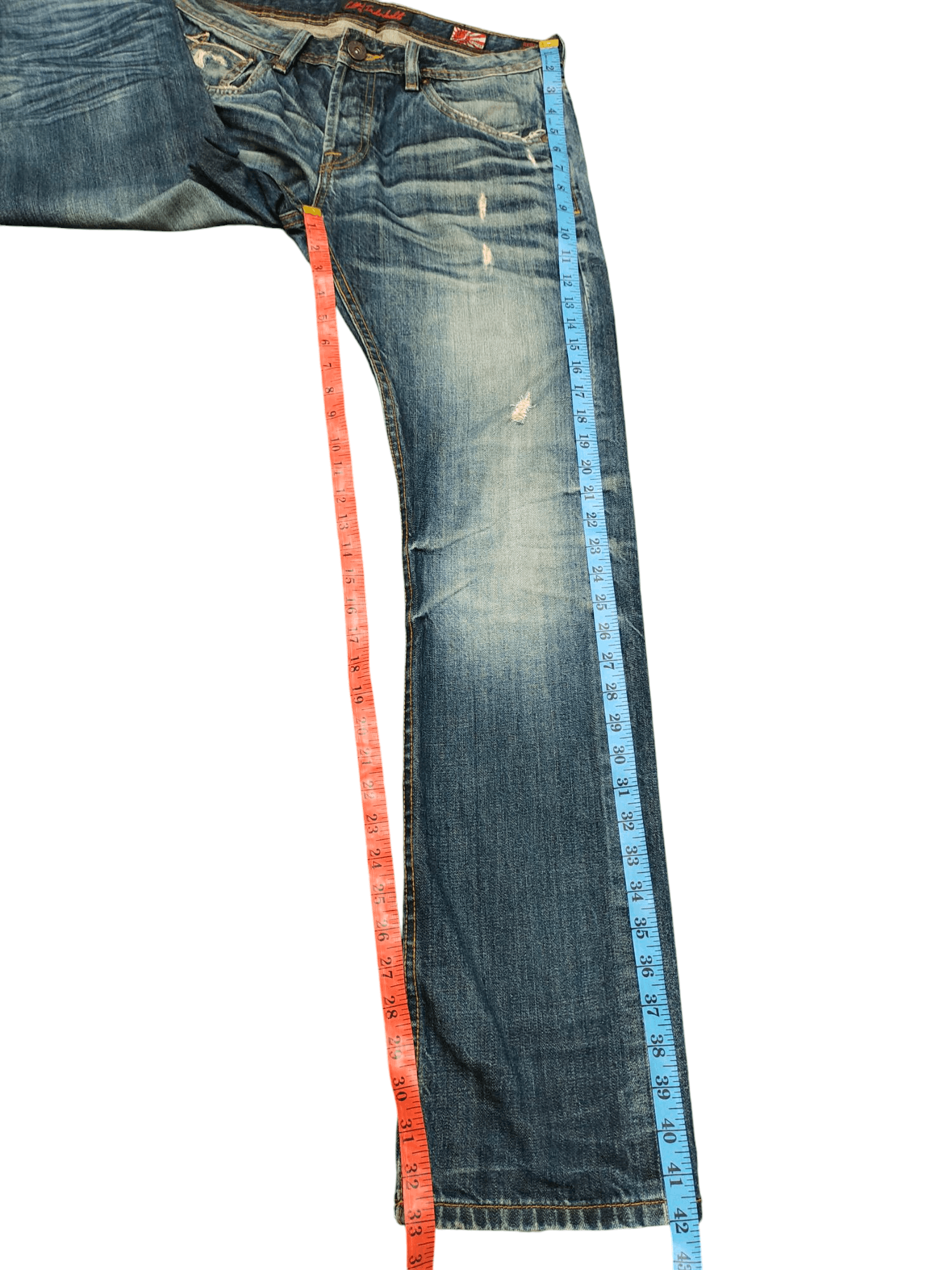 Kapital Cult Of Individuality Distress Clawmark Selvedge Jeans Size US 31 - 19 Thumbnail