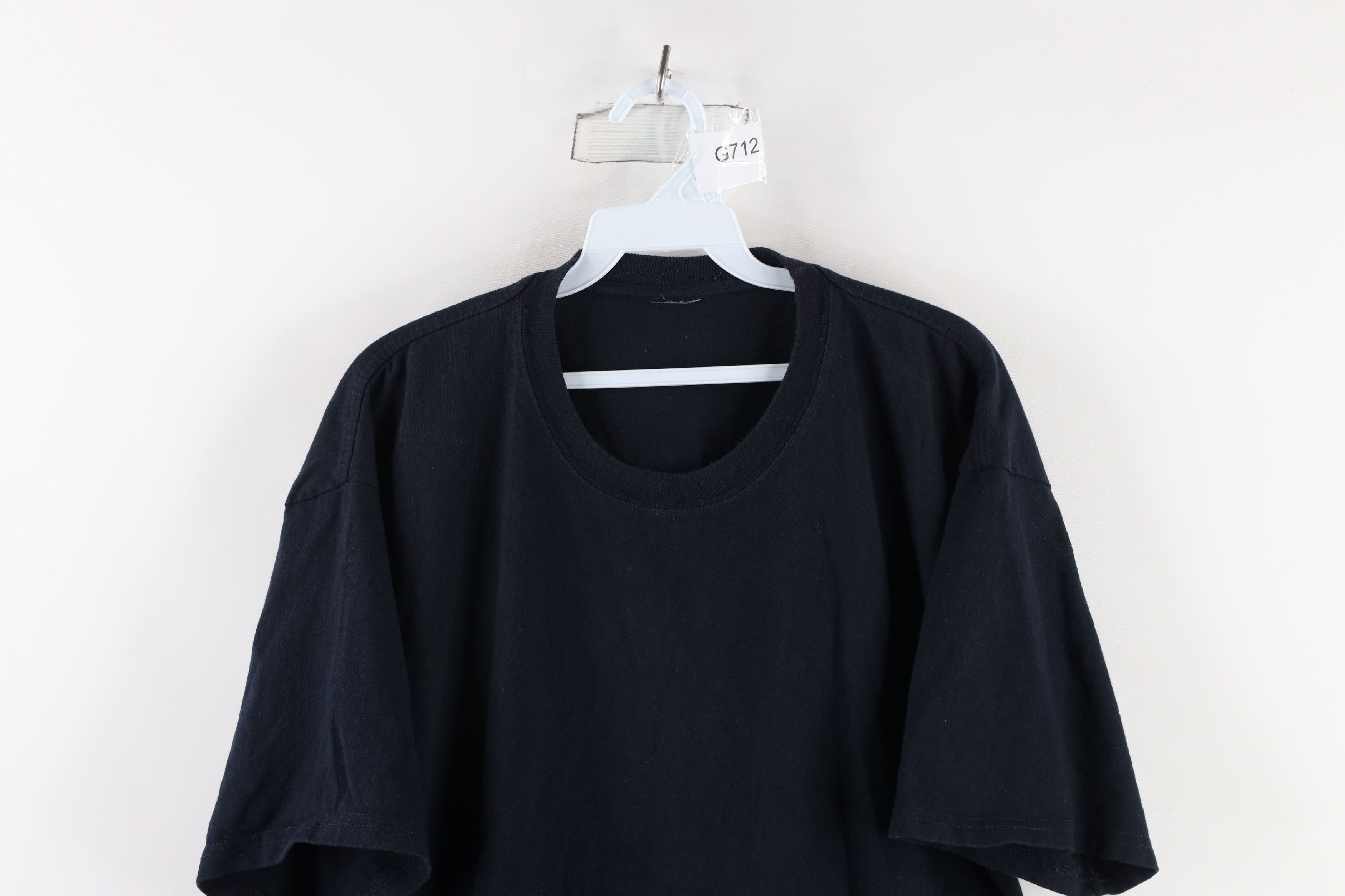 Vintage Vintage 90s Streetwear Heavyweight T-Shirt Black Cotton Size US XL / EU 56 / 4 - 2 Thumbnail