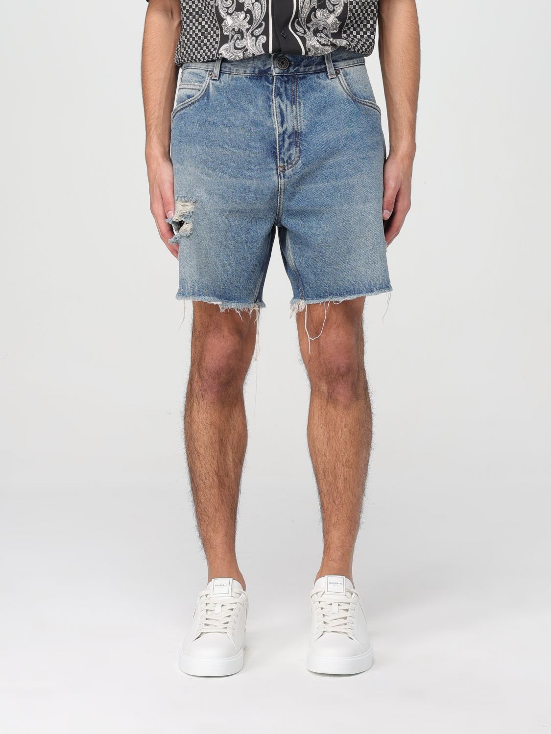 image of Balmain Short Men Denim (Size 31)