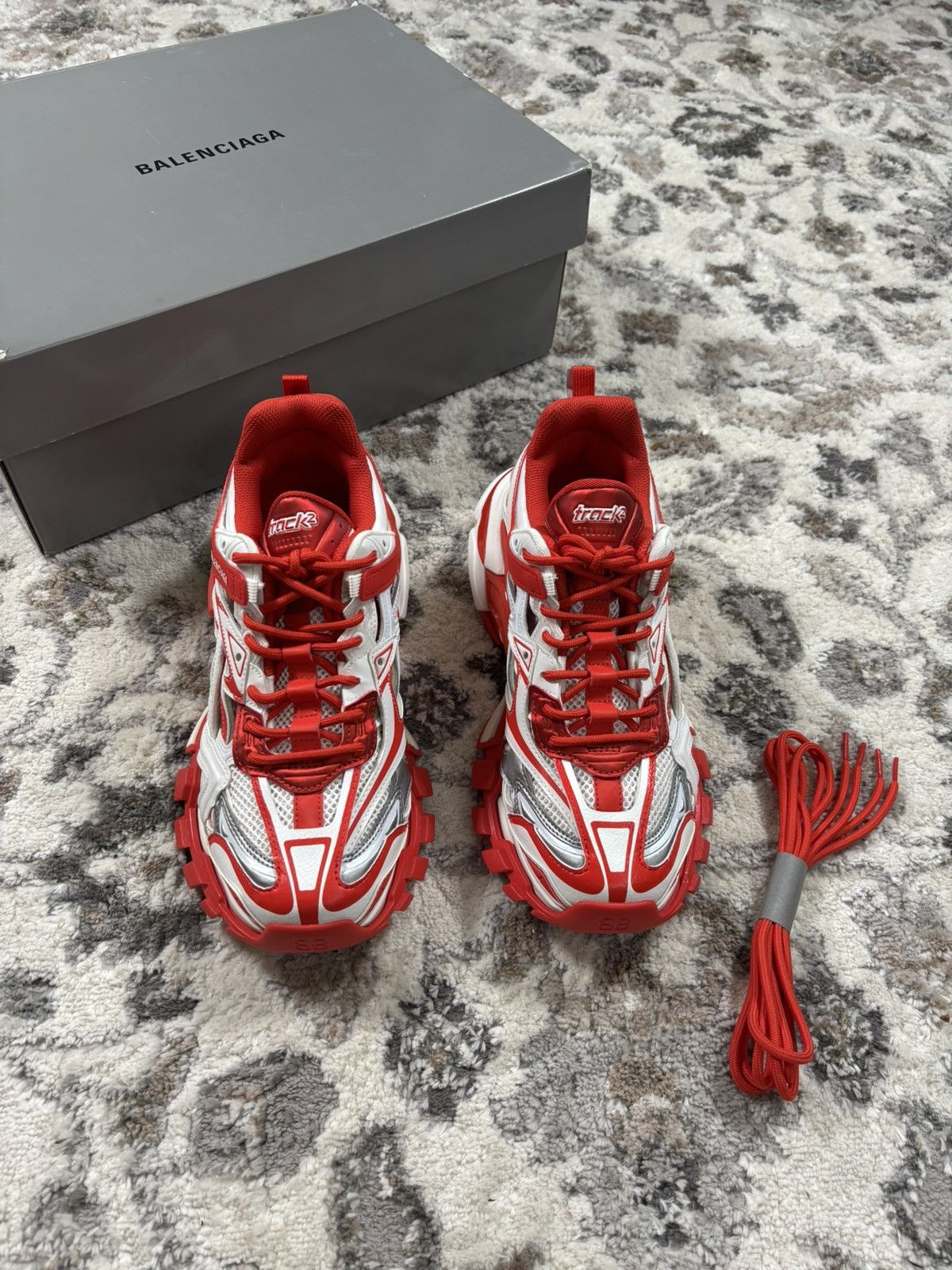 Balenciaga Balenciage Tracks Red Size US 8 / EU 41 - 2 Thumbnail