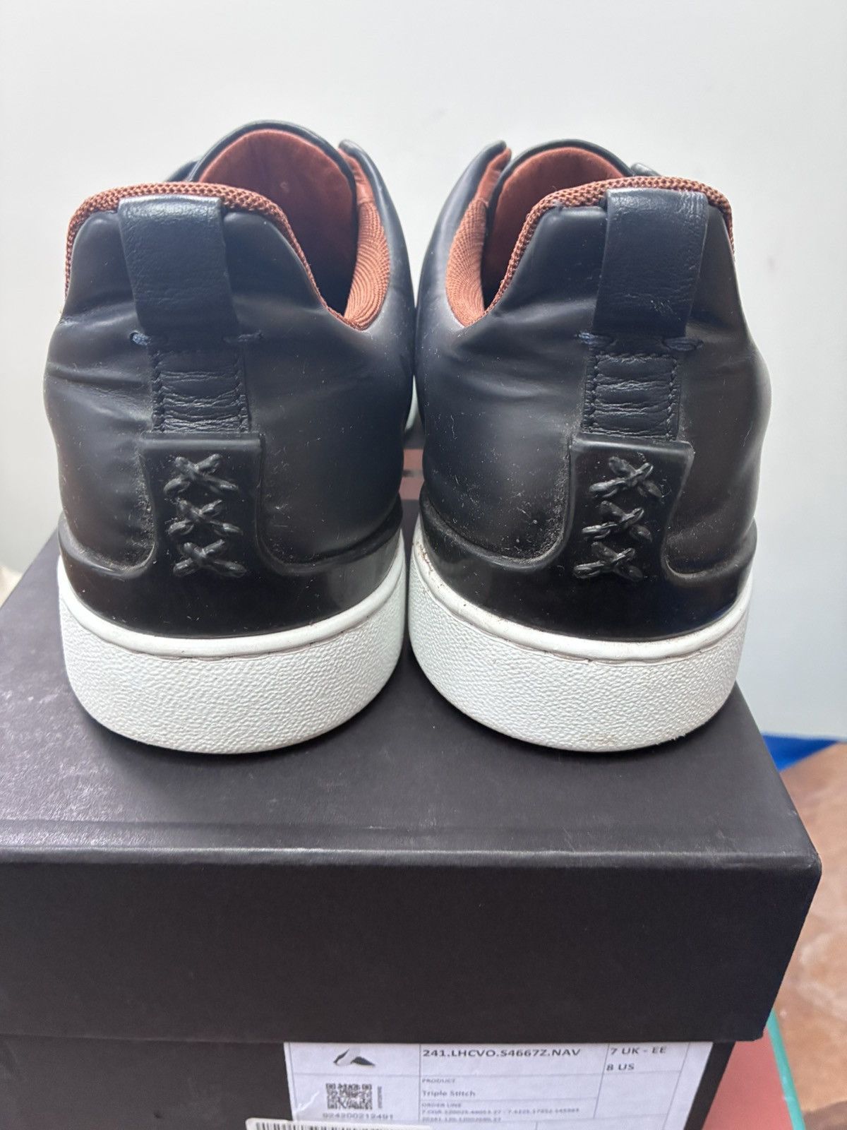 Ermenegildo Zegna zegna wool and leather triple stitch uk 8.5 eu 42.5 Size US 9.5 / EU 42-43 - 6 Thumbnail