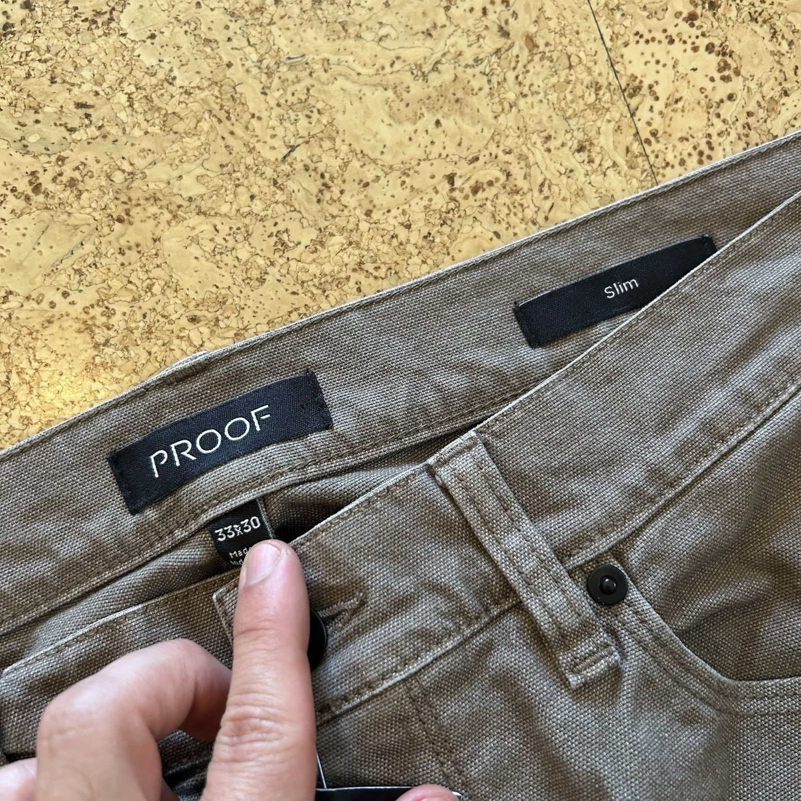 Huckberry NEW Proof Rover Stretch Canvas Slim Fit Pants 33x30 Size US 33 - 3 Thumbnail