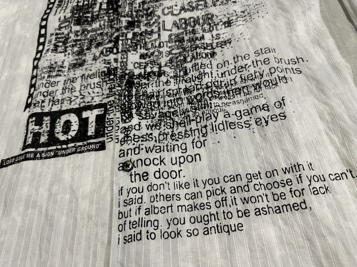 Hysteric Glamour × Japanese Brand × Seditionaries 🔥Sick Y2K Splendid Satisfaction Poem Shirt XXX Goth Punk Size US XXL / EU 58 / 5 - 5 Thumbnail