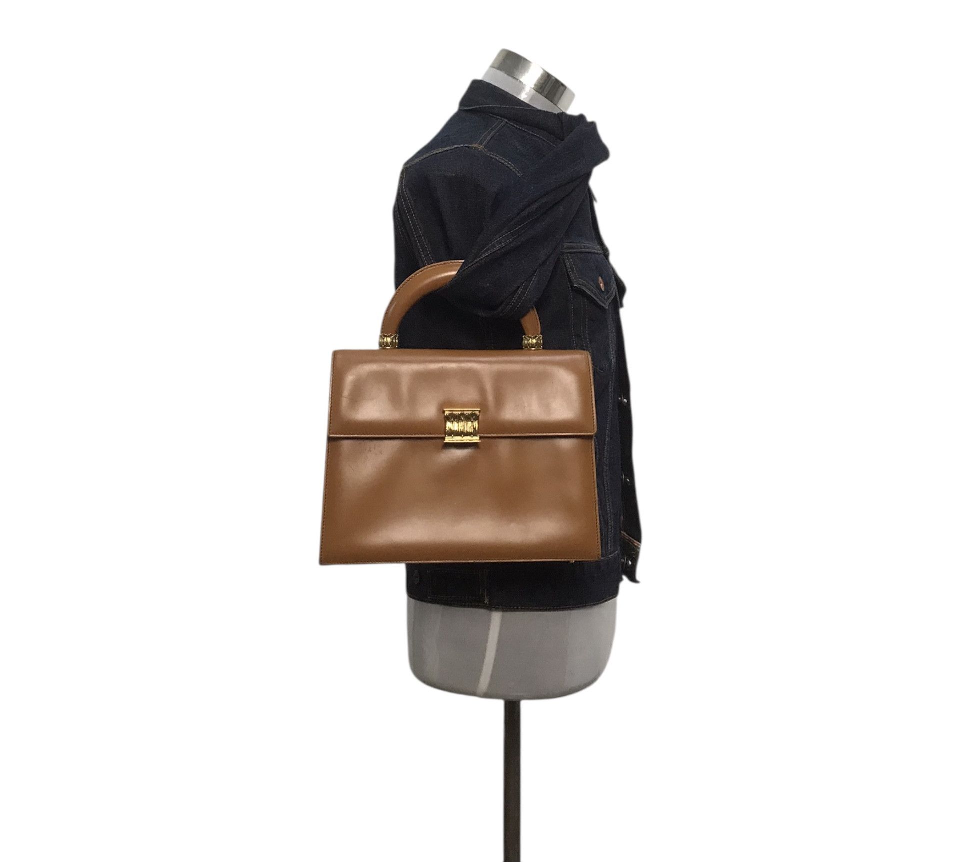 Christian Dior Monsieur Cristian Dior Leather Brown HandBag Size ONE SIZE - 1 Thumbnail