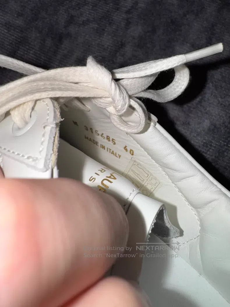 Saint Laurent Paris Saint Laurent Paris Pure White Leather Low Top Sneakers Size US 7 / EU 40 - 6 Thumbnail