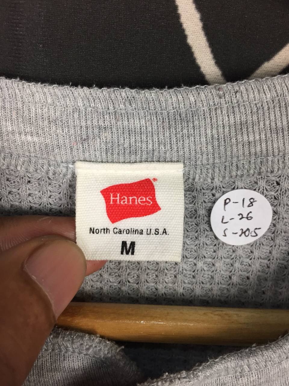 Vintage Vtg Hanes Waffle Knit Thermal Long Sleeve Henley Tee Size US S / EU 44-46 / 1 - 7 Thumbnail