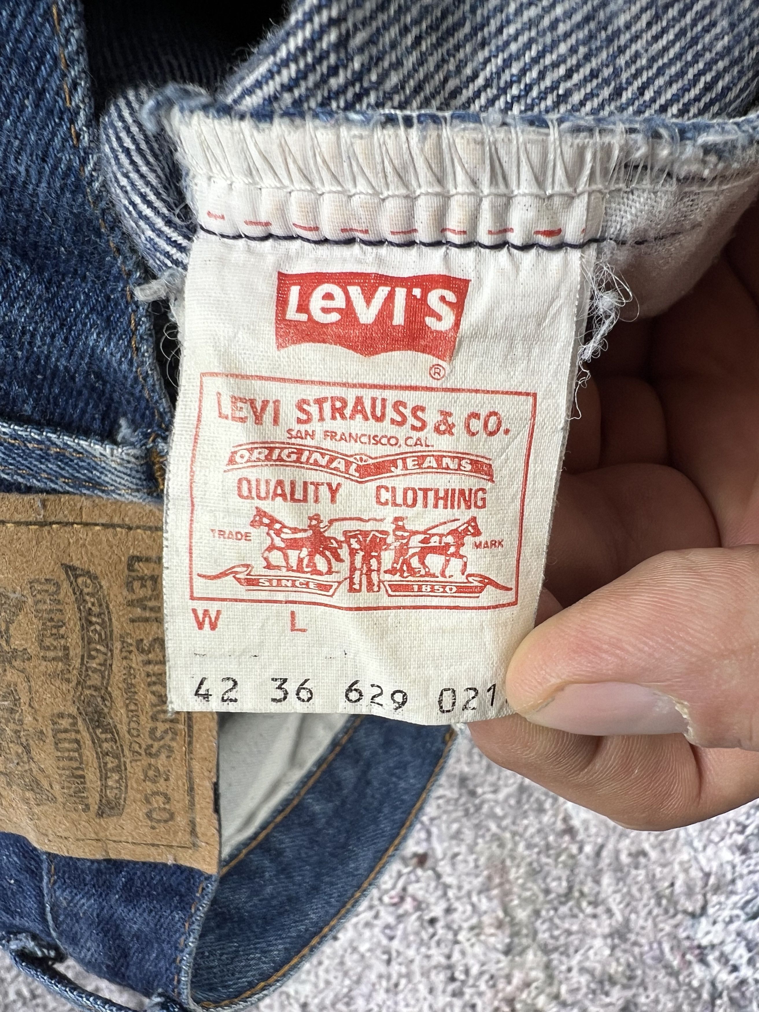 Levi's × Levi's Vintage Clothing Vintage Levis Orange Tab Denim Jeans Size US 42 / EU 58 - 6 Thumbnail