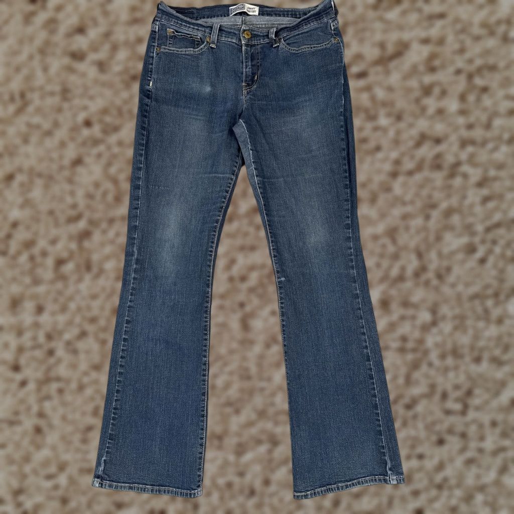 Levi's Signature Levi Strauss Jeans Womens 12M Mid Rise Curvy Bootcut Stretch 30x30 Blue 90s Jeans Womens Girls Mens? Size 34" / US 12 / IT 48 - 1 Thumbnail