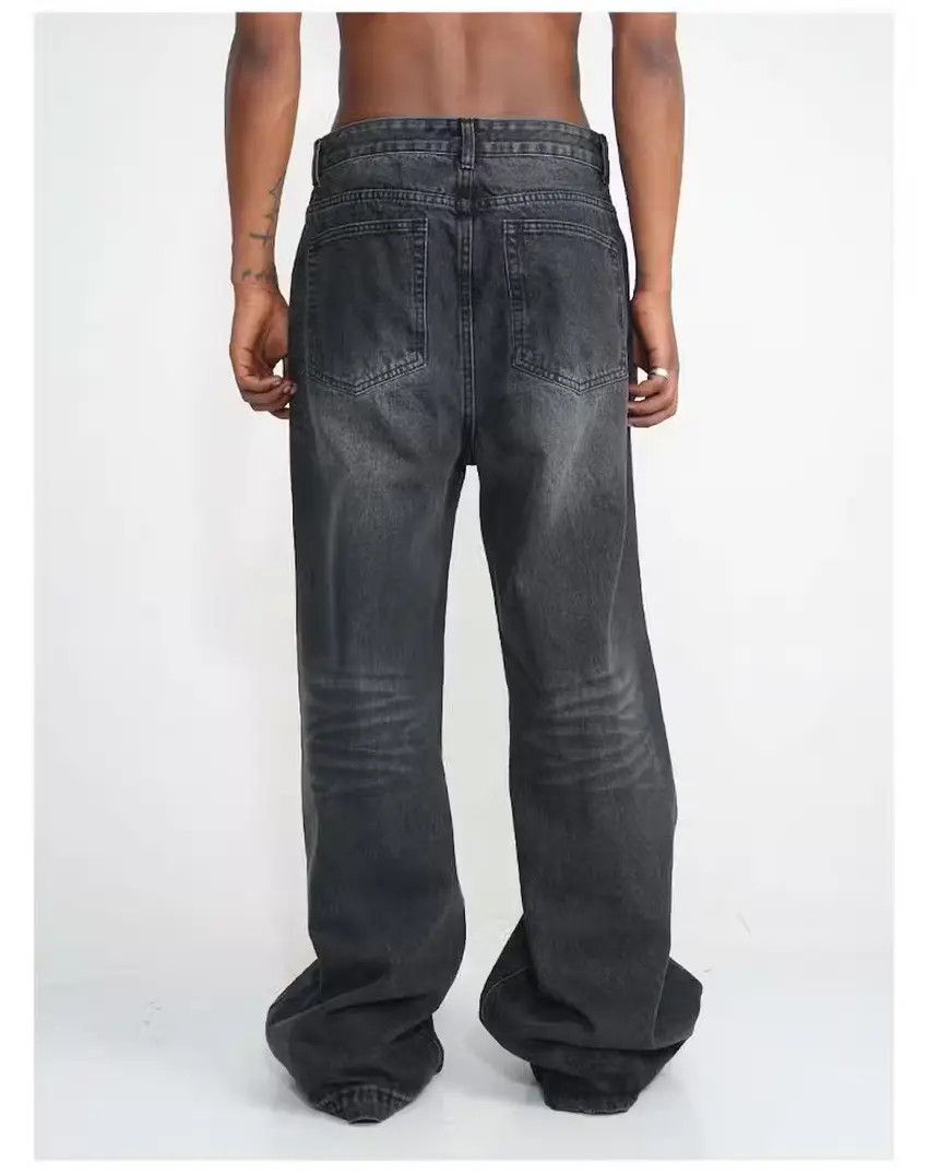 Designer × Japanese Brand Washed black flared bootcut yuppie faded baggy jeans Size US 33 - 6 Thumbnail