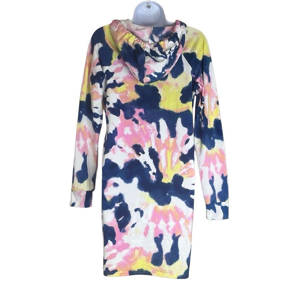 Other Bobbie Brooks Womens Medium Hooded Mini Dress Beachy Tie Dye Size M / US 6-8 / IT 42-44 - 2 Thumbnail