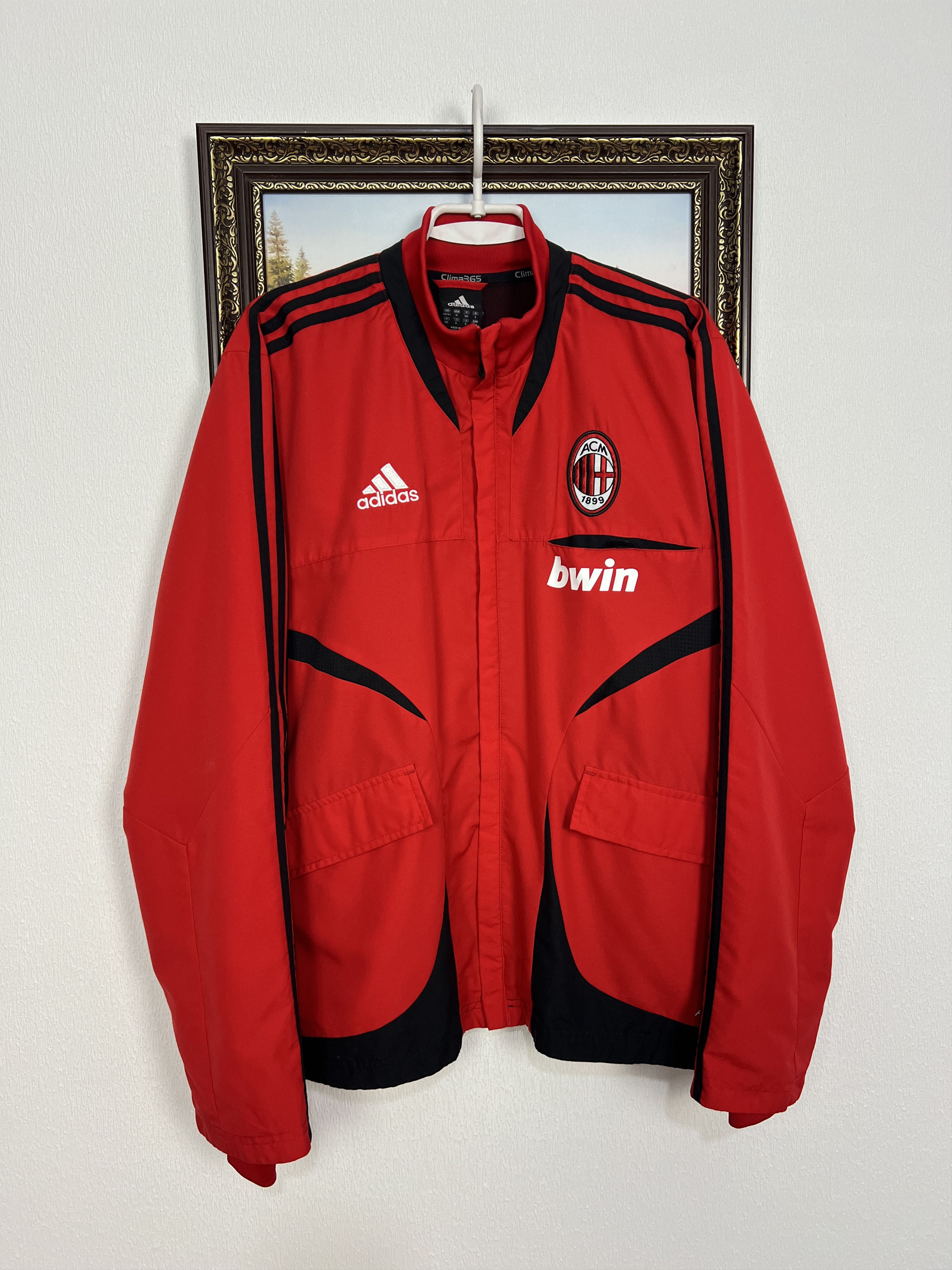 Adidas × Vintage Adidas AC Milan track jacket 2009 vintage red Y2K