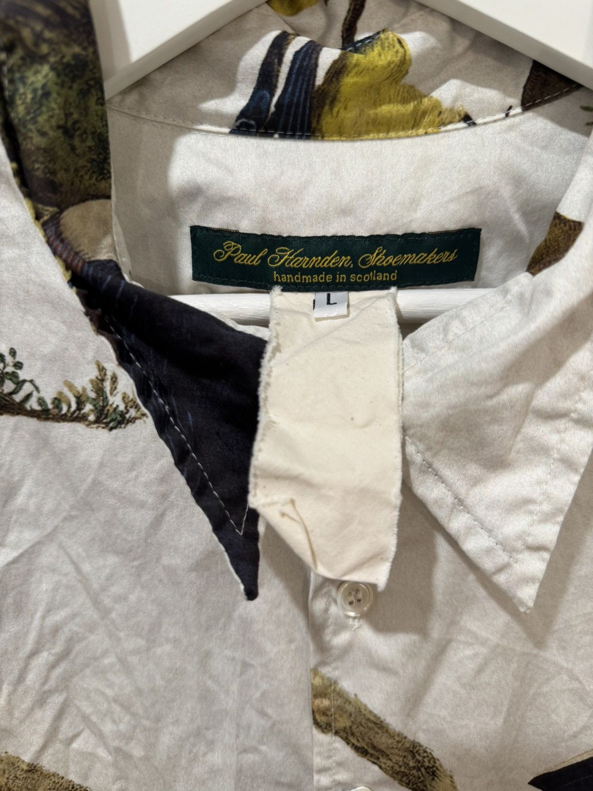 Paul Harnden Shoemakers Bird Print Shirt Size US L / EU 52-54 / 3 - 3 Thumbnail