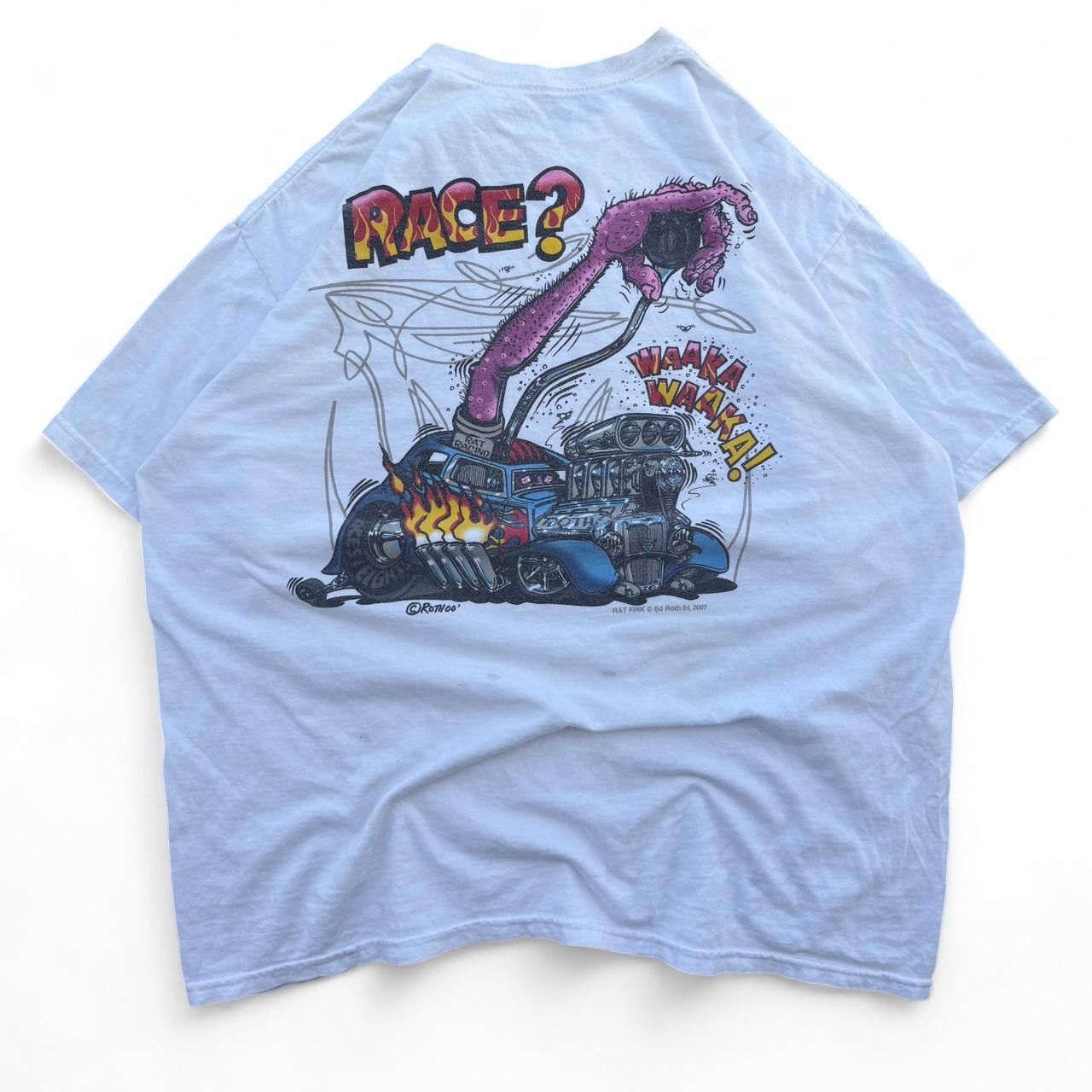 Other Rat Fink XL Men’s T-Shirt White Cotton Short Sleeve Tee Size US XL / EU 56 / 4 - 1 Thumbnail