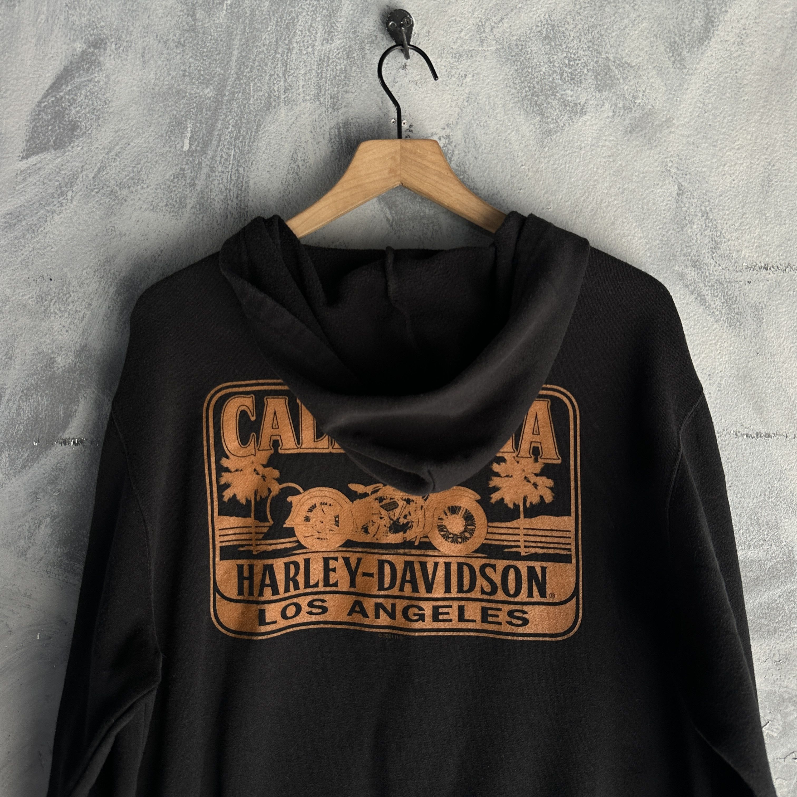 Harley Davidson Vtg Harley Davidson Zip Up Hoodie Mens Sleeve Hits Spell Out Size US L / EU 52-54 / 3 - 10 Thumbnail