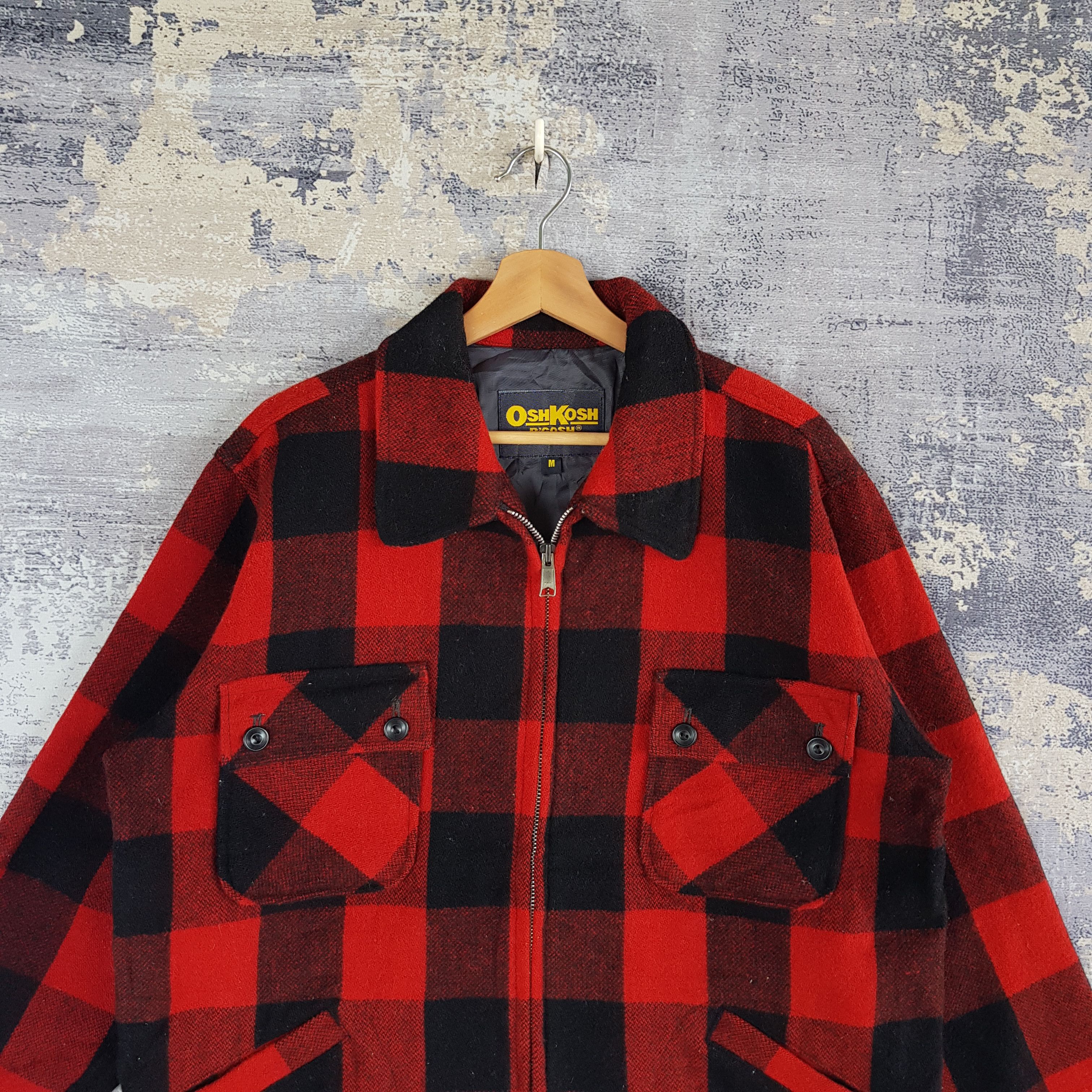 Japanese Brand × Vintage Vintage Oshkosh Wool Jacket Bondage Multi Pocket Wool Jacket Size US M / EU 48-50 / 2 - 3 Thumbnail
