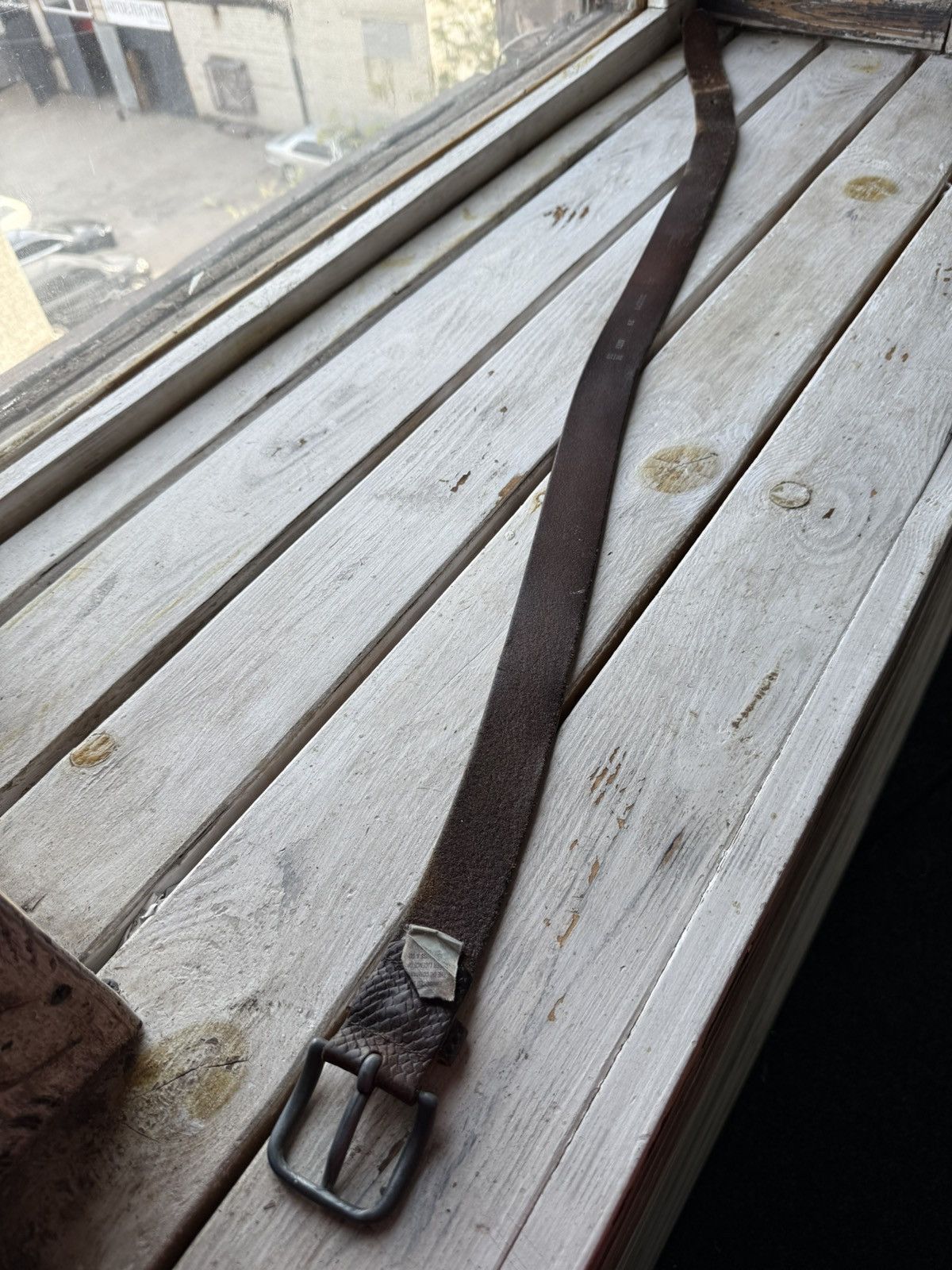 Levi's × Levi's Vintage Clothing × Vintage Cowboy 90s Levi’s Leather Black Belt Made In Italy Size ONE SIZE - 6 Thumbnail
