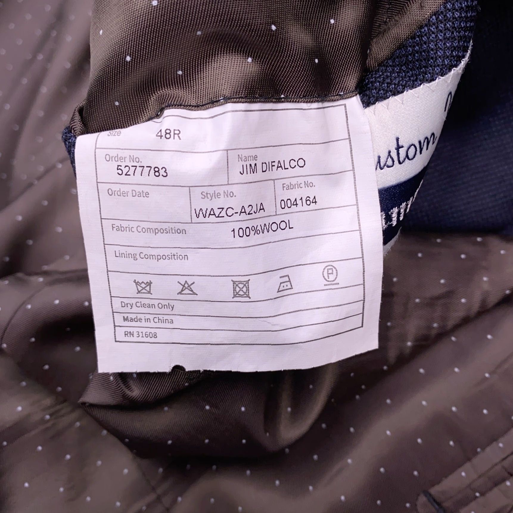 Jos. A. Bank Jos. A. Bank Reserve Suit Jacket Mens 48R Blue Wool Blazer Size 48R - 6 Thumbnail