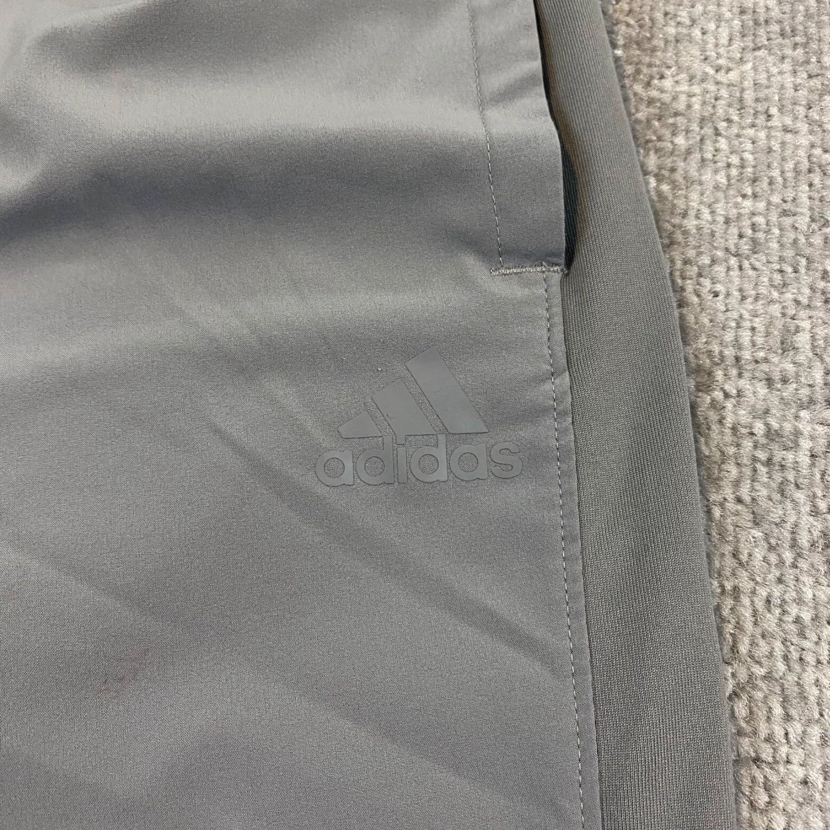Adidas Adidas Pants Mens Medium Gray Tapered Soccer Ankle Zip Workout Running Two-Tone Size US 31 - 7 Thumbnail