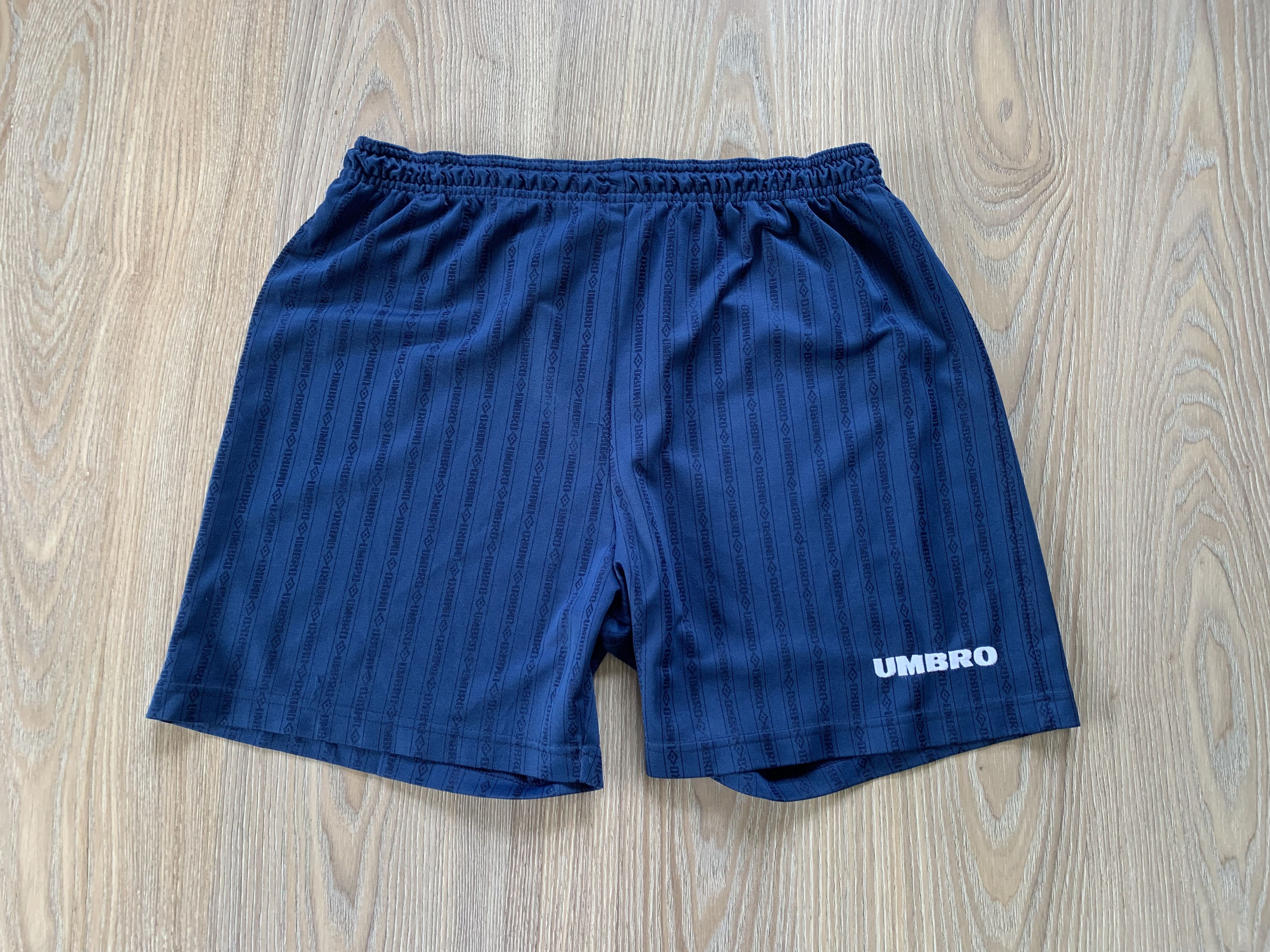Umbro × Vintage Vintage Umbro Blue Monograme Training Shorts Size US 32 / EU 48 - 2 Thumbnail