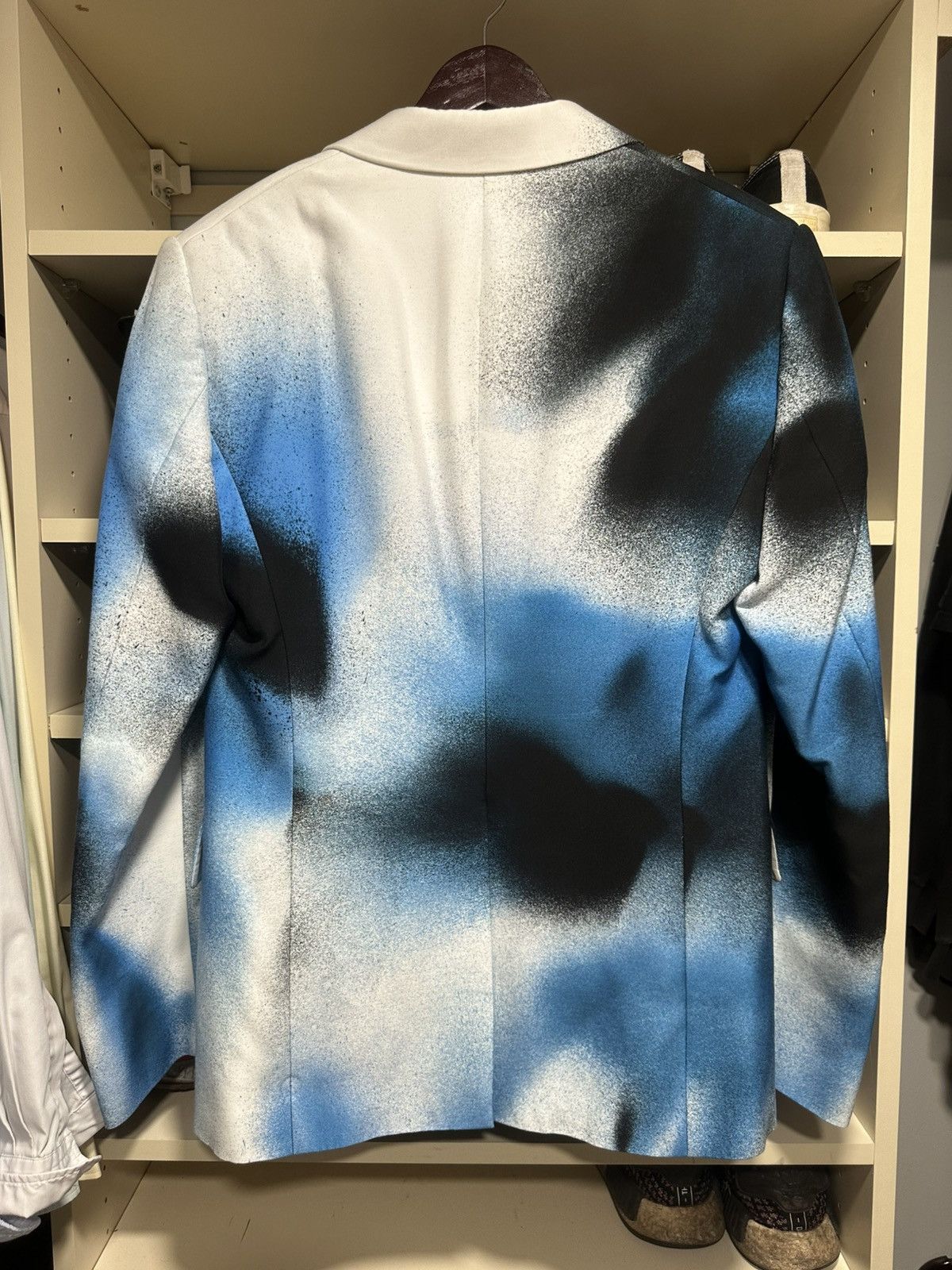 Alexander McQueen NWT $3990 Runway Alexander McQueen Spray Paint Blazer size50 Size 40R - 11 Thumbnail